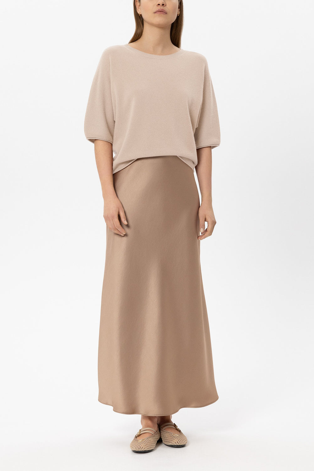 Pullover aus Kaschmir-Mix - cappuccino - Standard