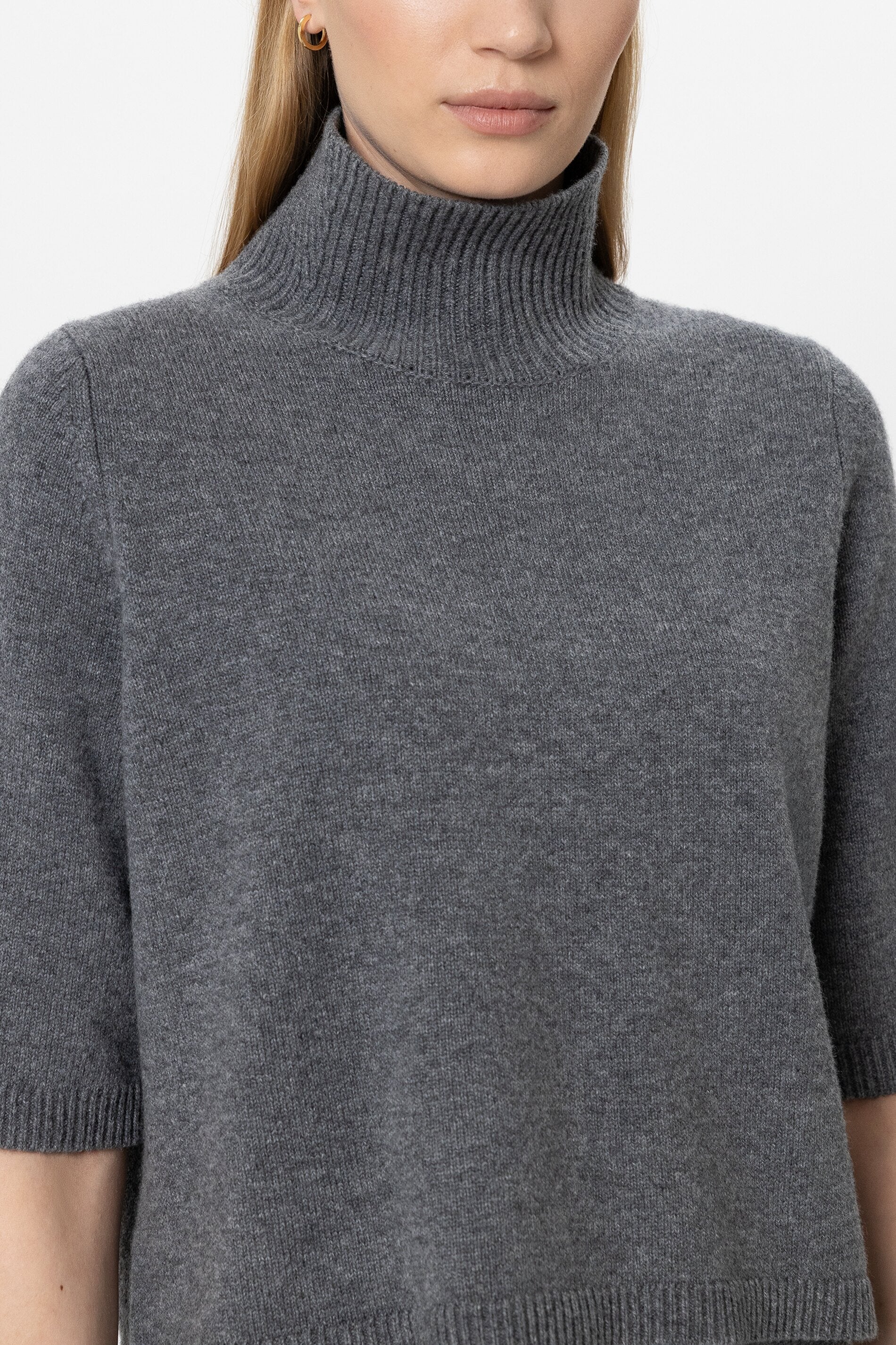 Turtleneck aus Woll-Mix - heather grey - Standard
