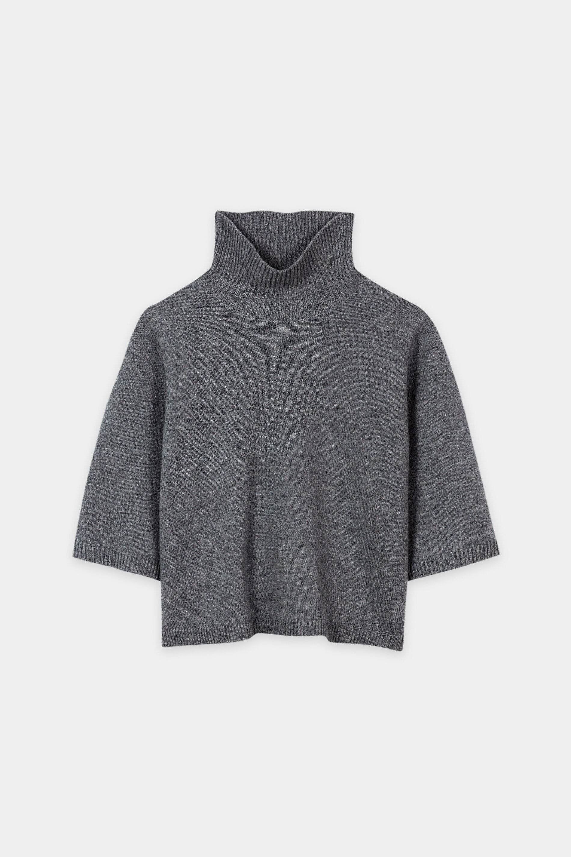 Turtleneck aus Woll-Mix - heather grey - Standard | Artikel Front