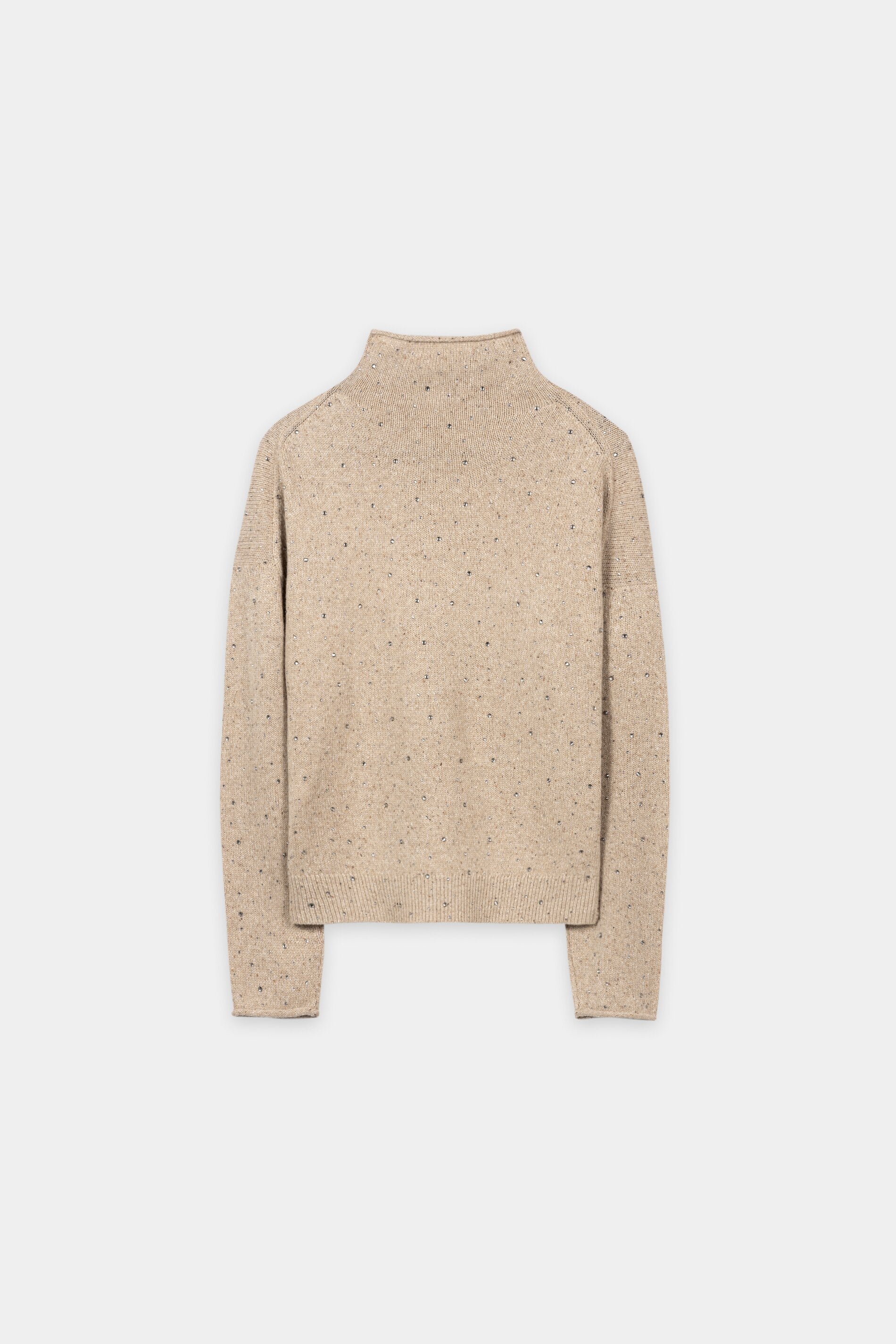 Turtleneck mit Schmucksteinen - soft caramel - Standard | Artikel Rück
