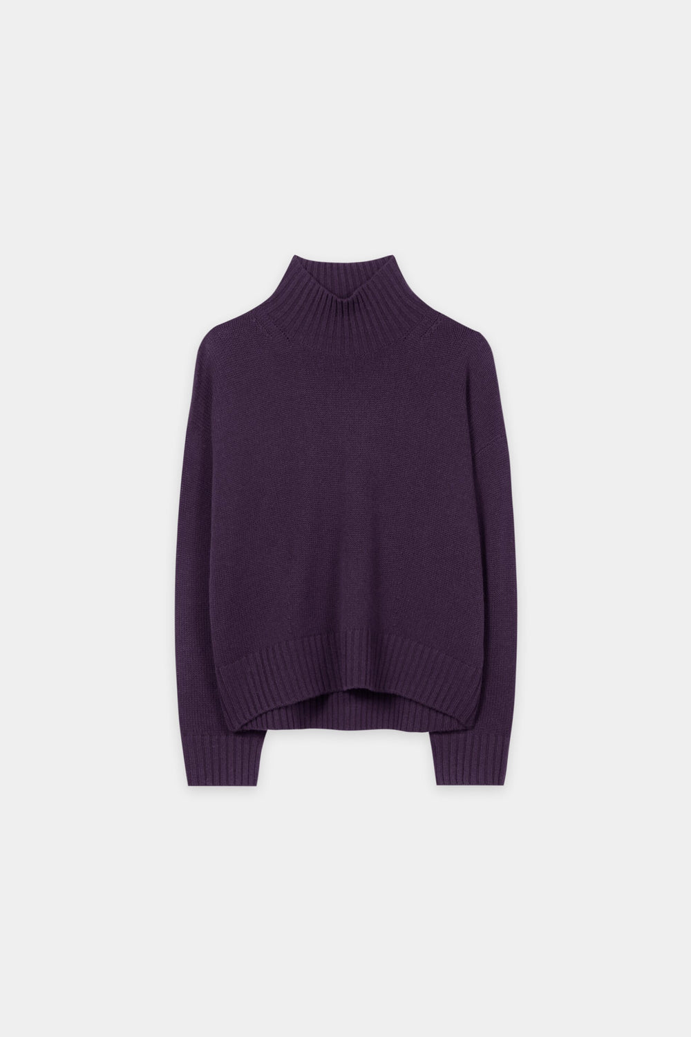 Turtleneck aus Woll-Mix - plum - Standard