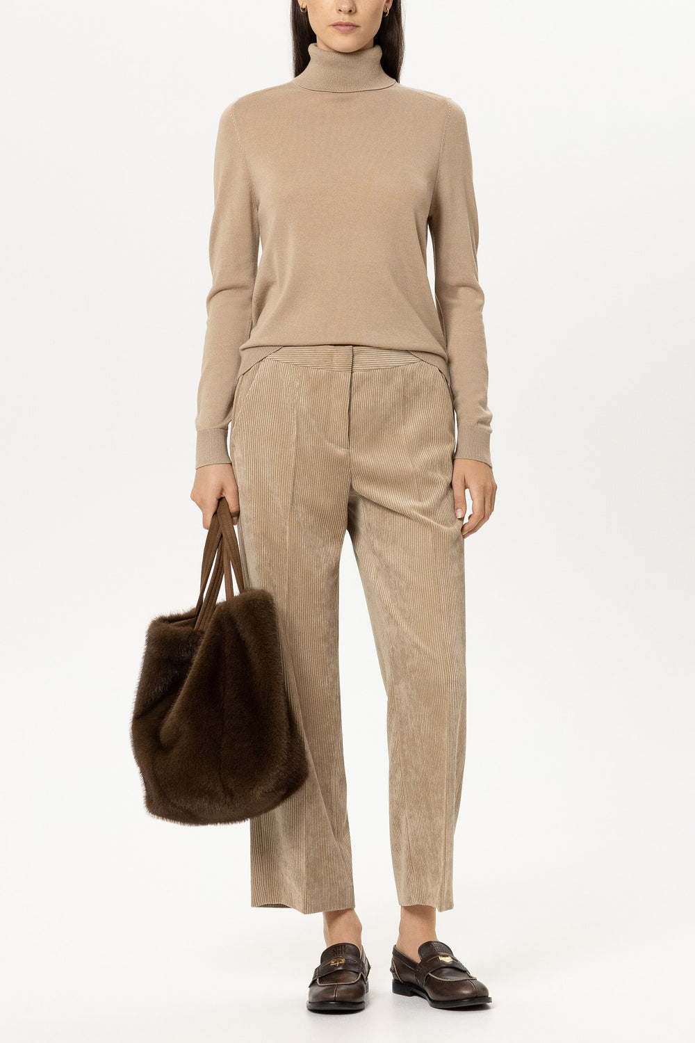 Turtleneck aus Woll-Mix - soft caramel - Standard