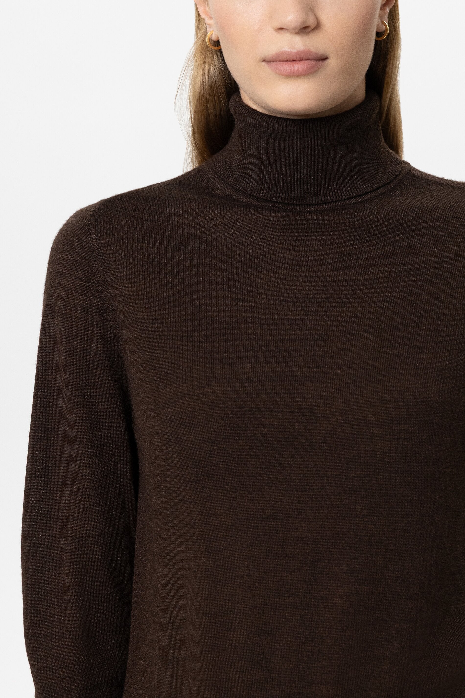 Turtleneck aus Woll-Mix - truffle - Standard | Model Detail