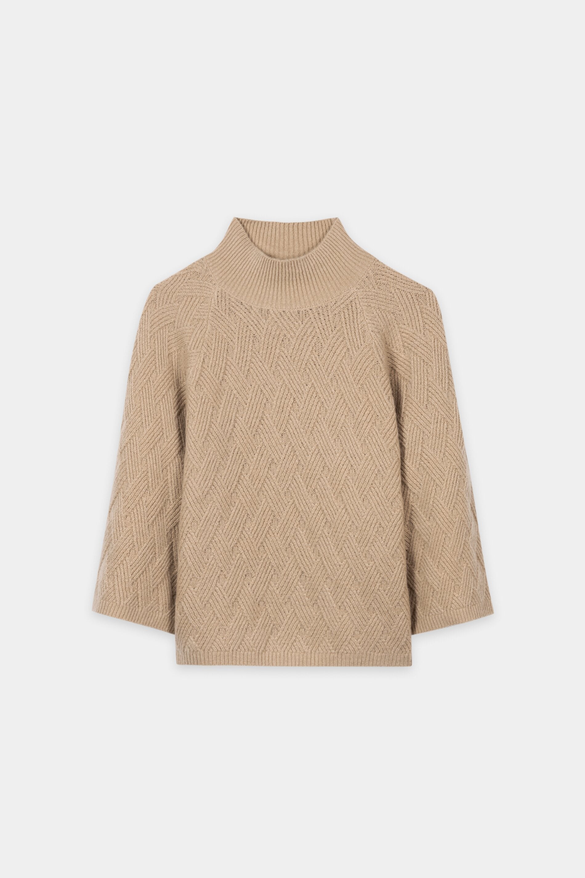 Cape-Pullover aus Kaschmir-Mix - soft caramel - Standard | Artikel Front