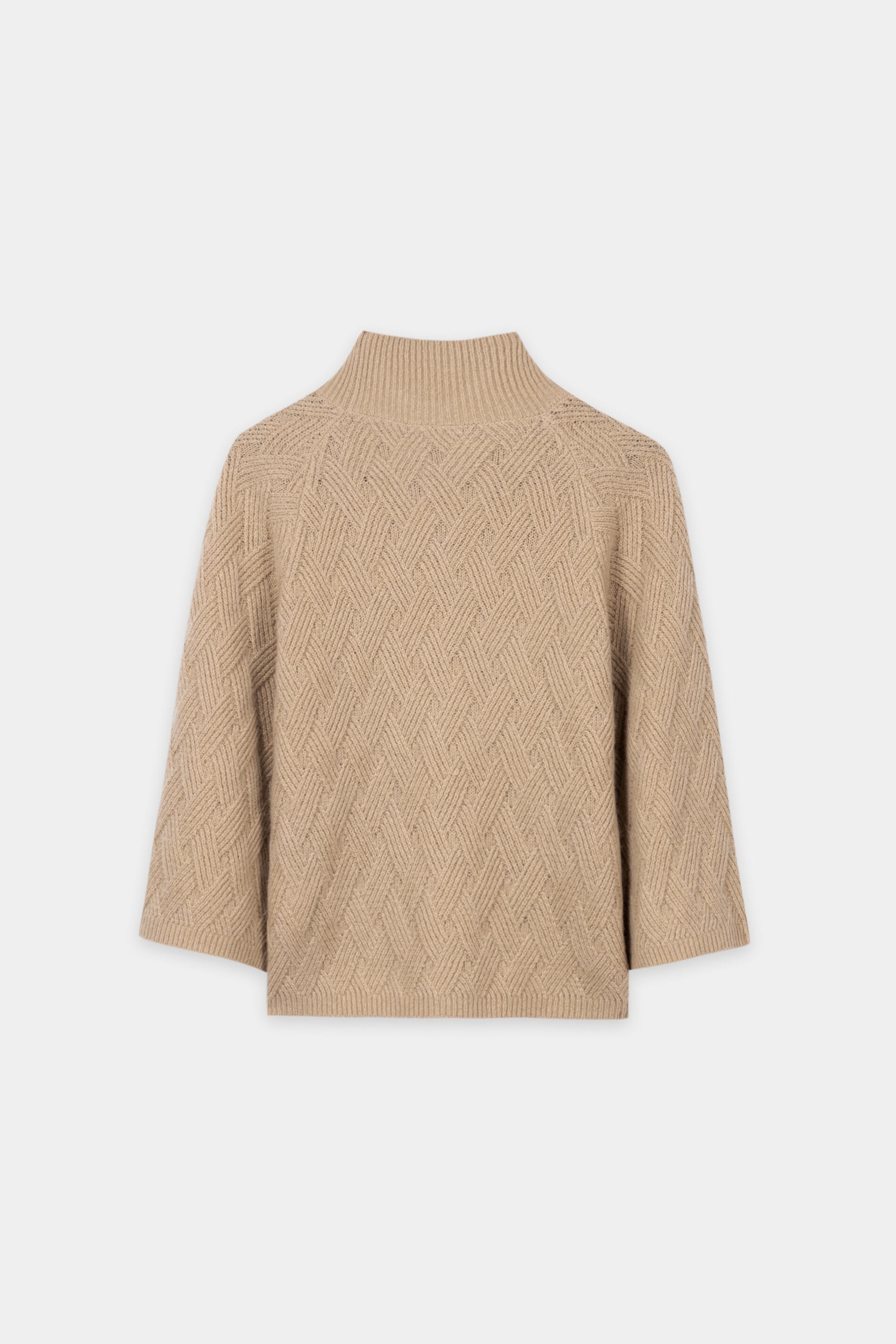 Cape-Pullover aus Kaschmir-Mix - soft caramel - Standard | Artikel Rück