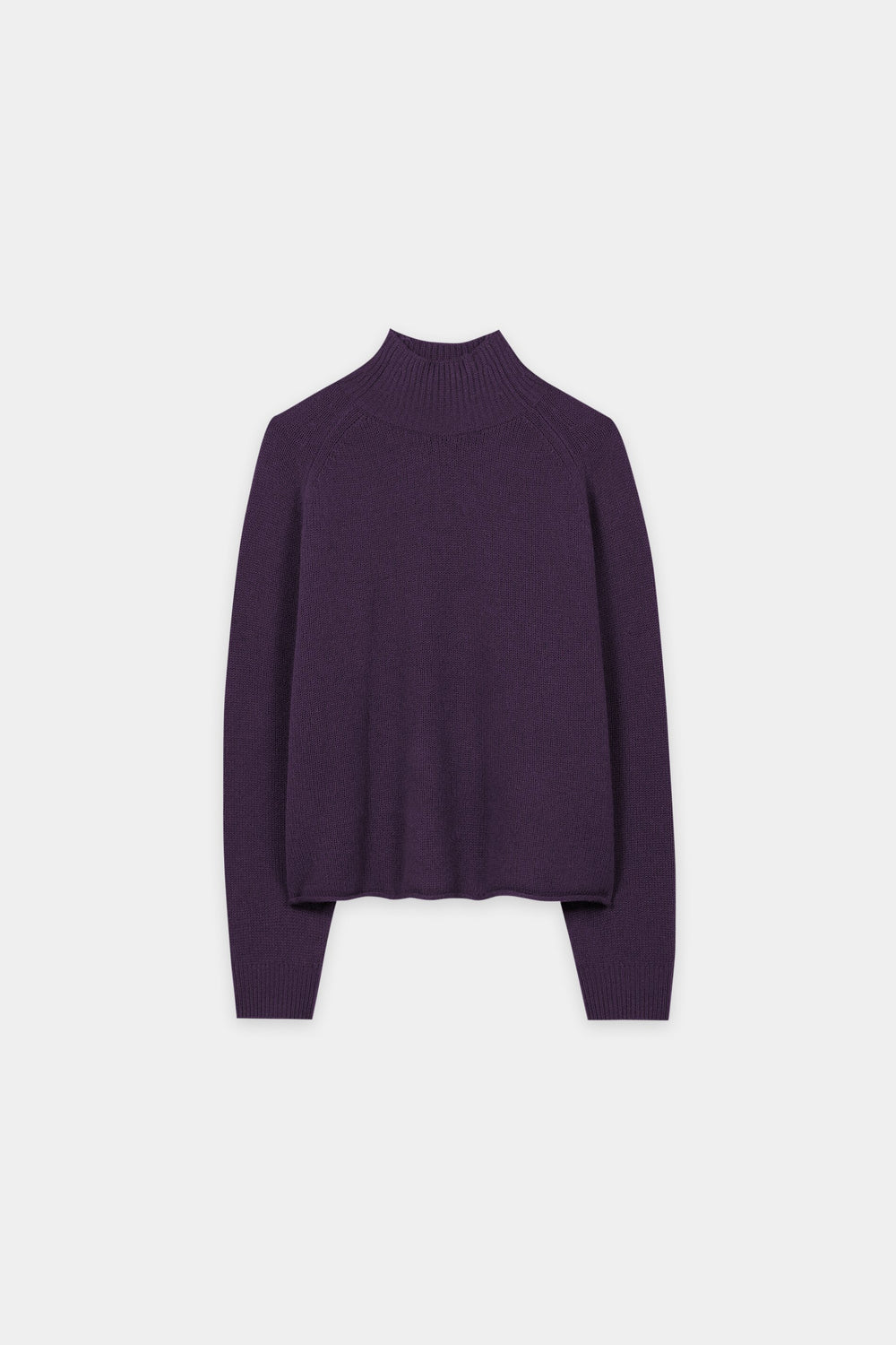 Turtleneck aus Kaschmir-Mix - plum - Standard
