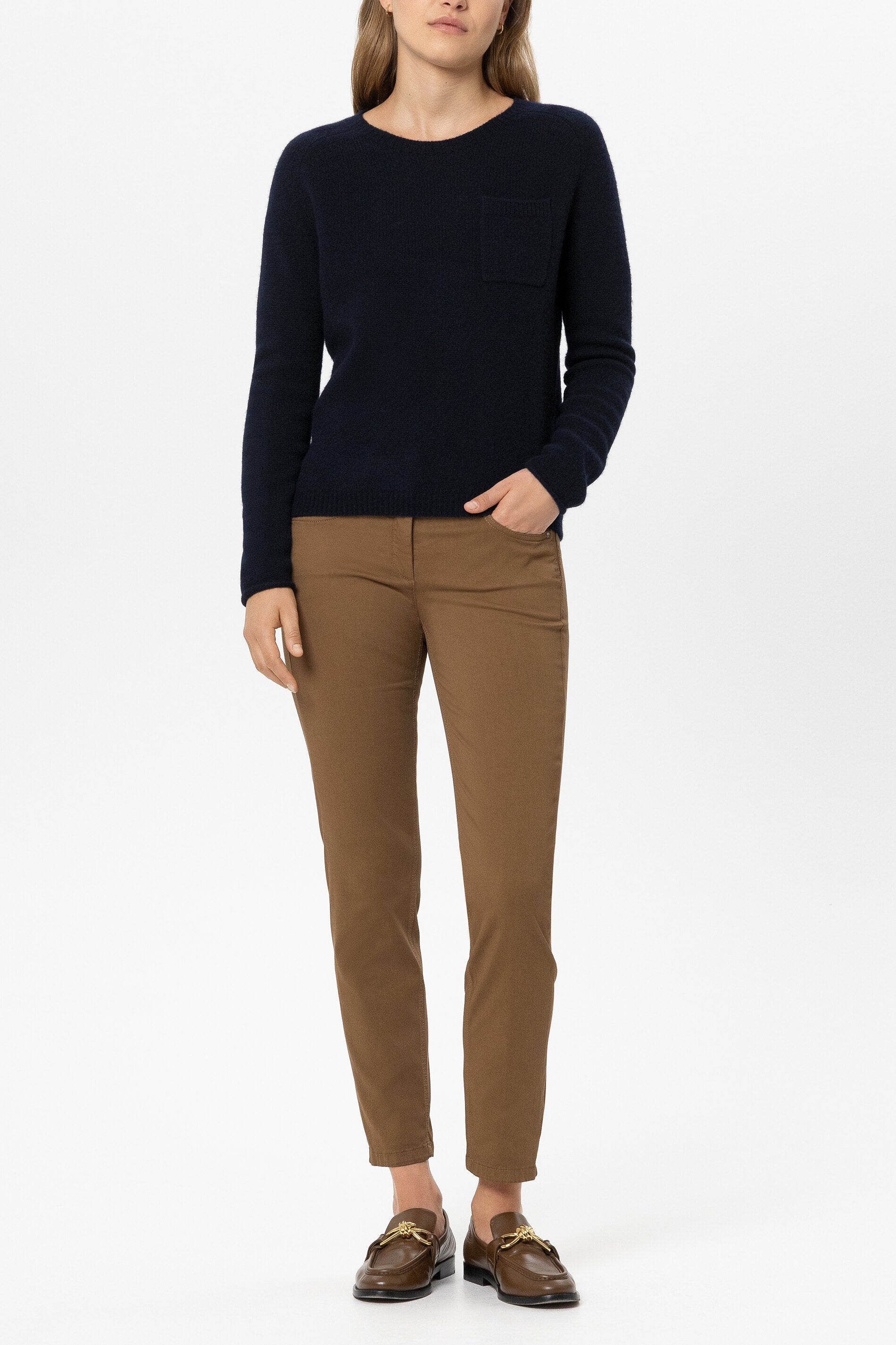 Pullover aus Kaschmir-Mix - winter navy - Standard | Model Front