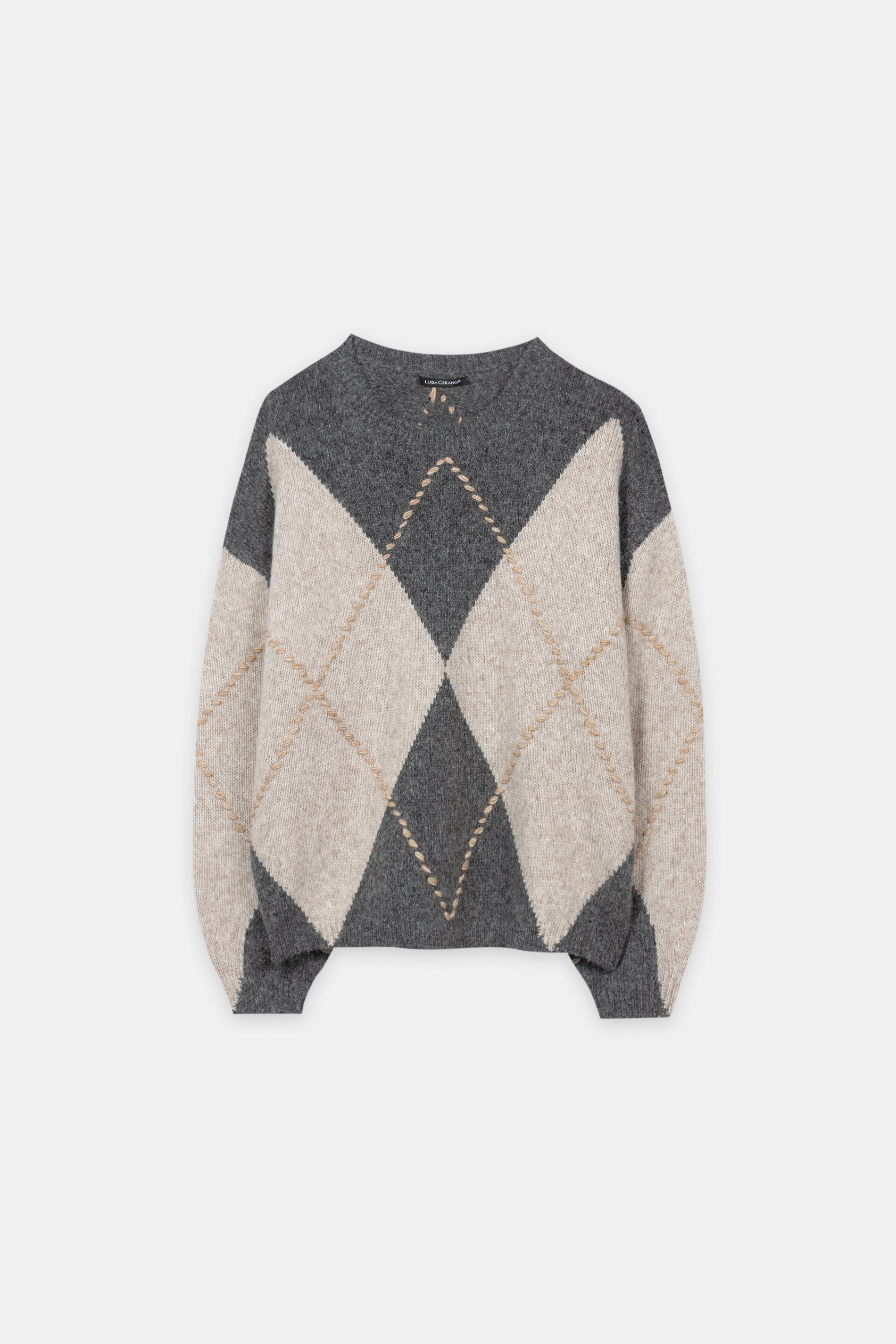 Alpaka-Mix-Pullover mit Muster - multi - Standard | Artikel Front