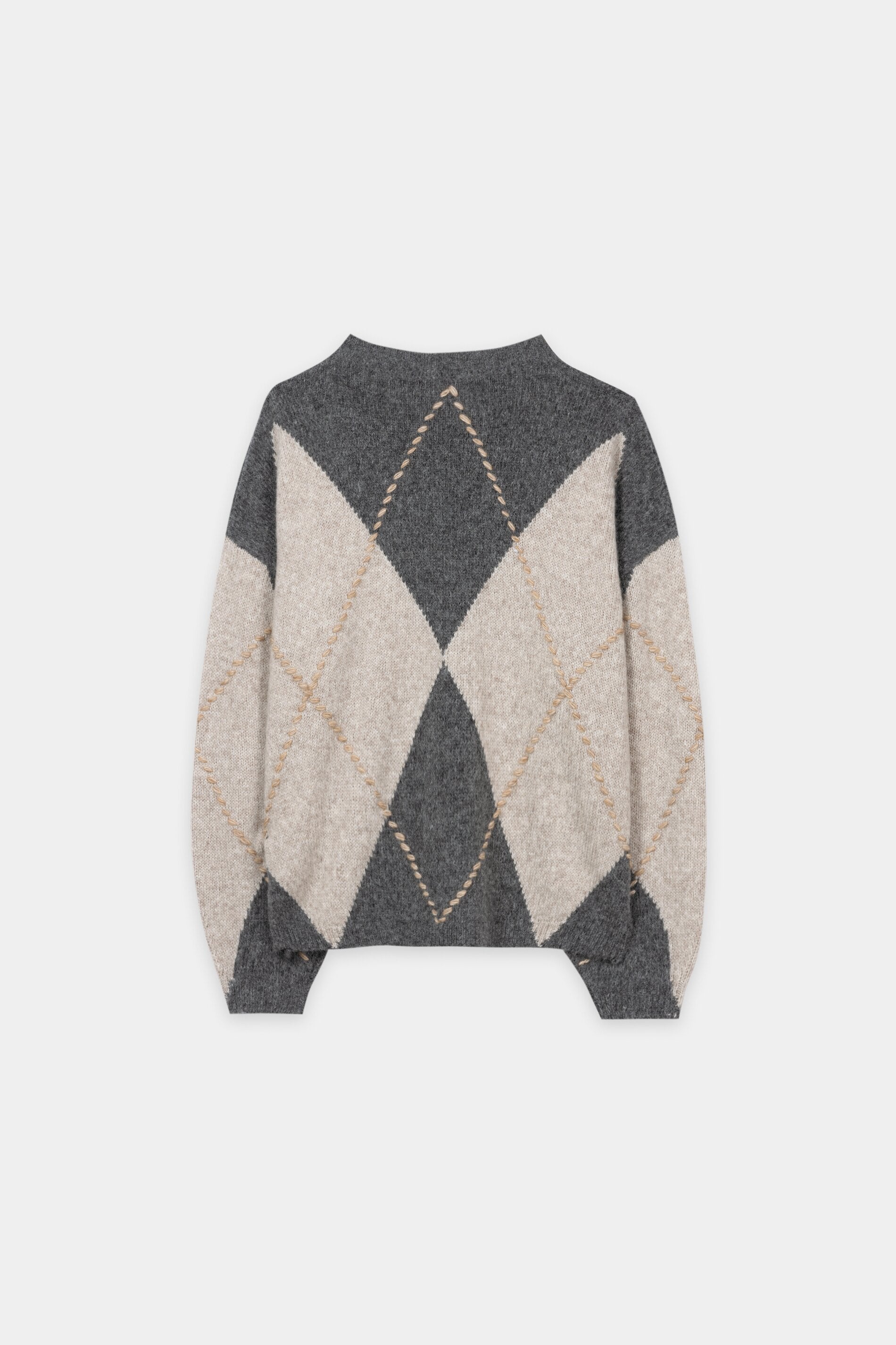 Alpaka-Mix-Pullover mit Muster - multi - Standard | Artikel Rück