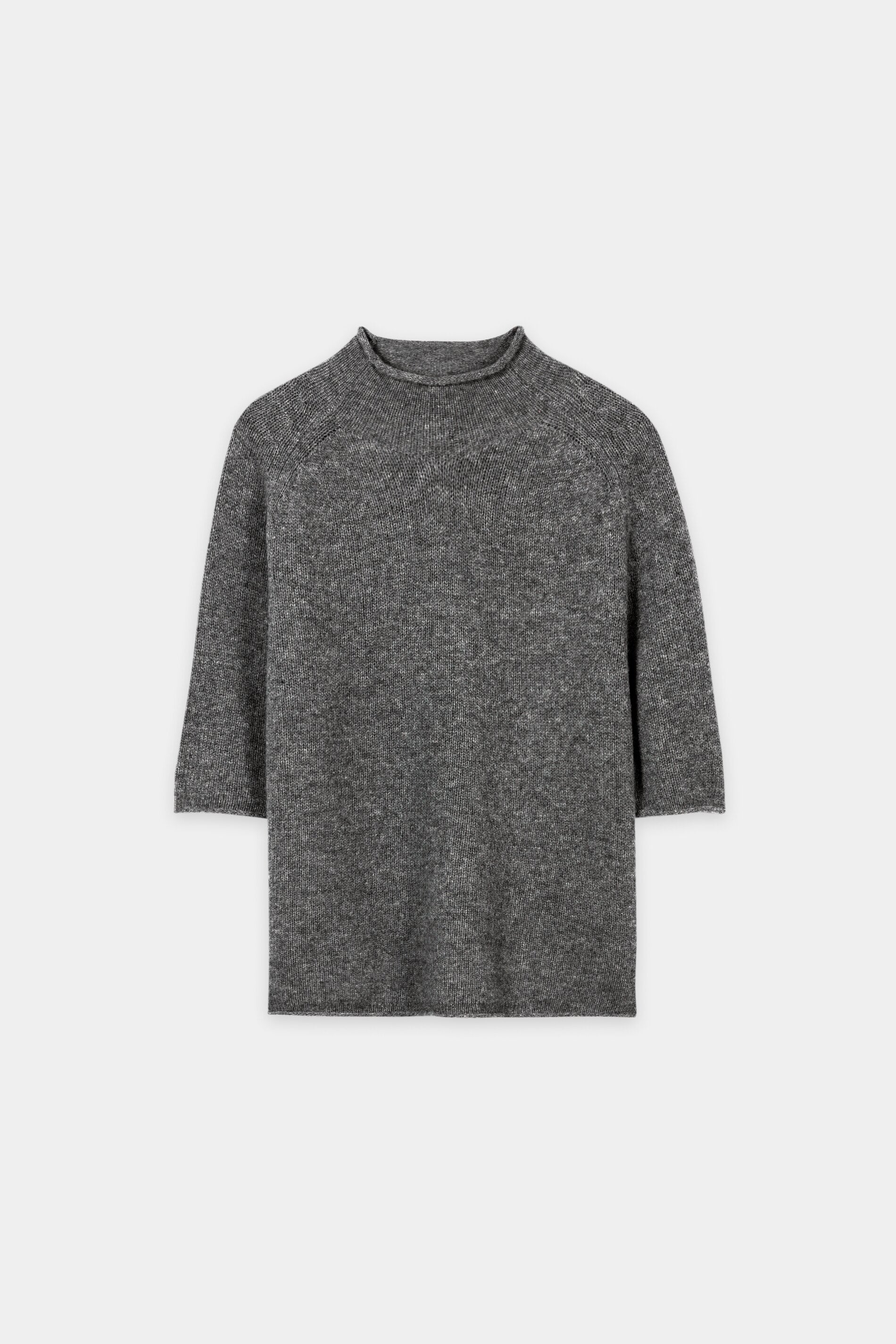 Turtleneck aus Kaschmir-Mix - heather grey - Standard | Artikel Front