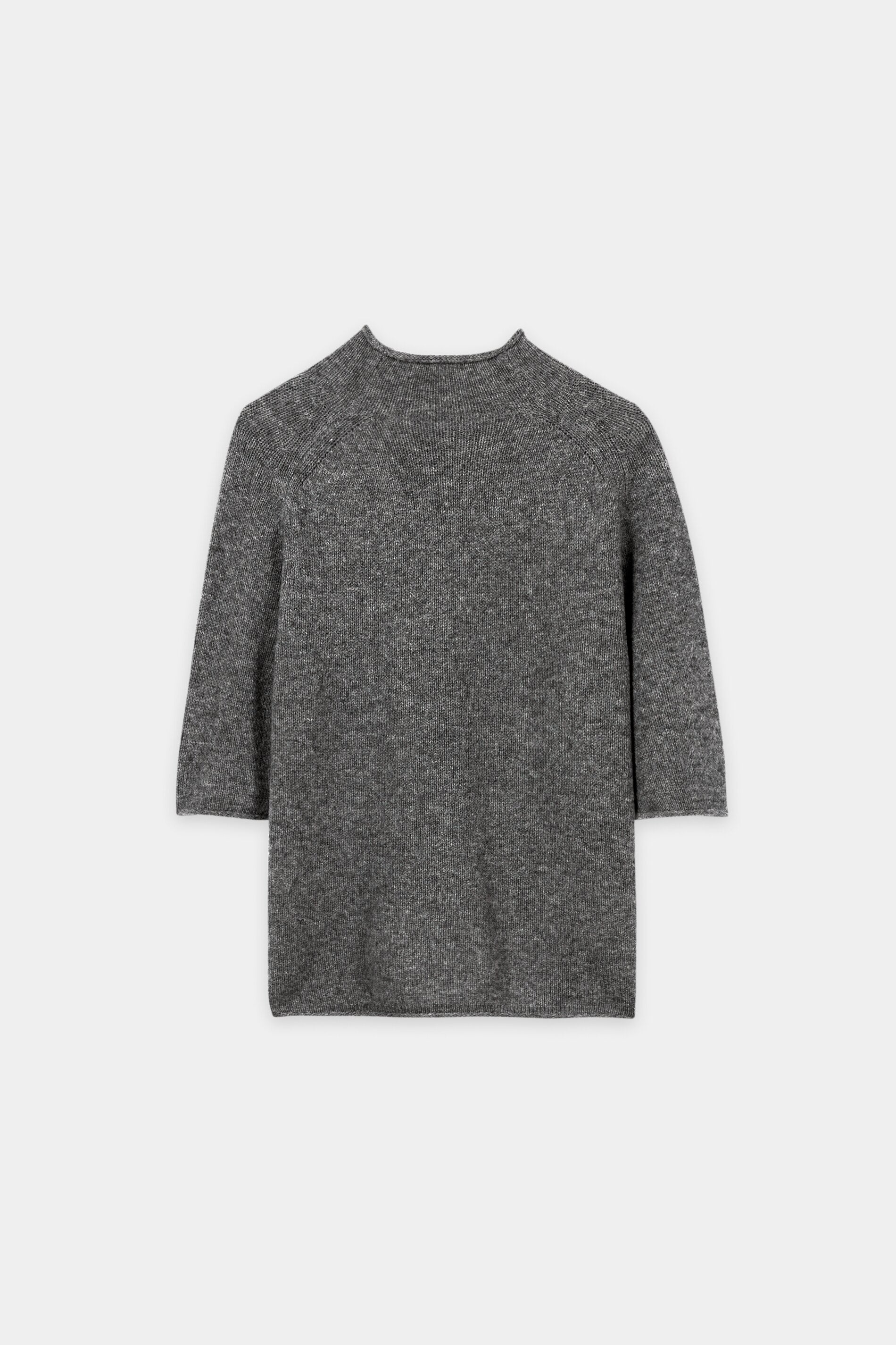 Turtleneck aus Kaschmir-Mix - heather grey - Standard | Artikel Rück