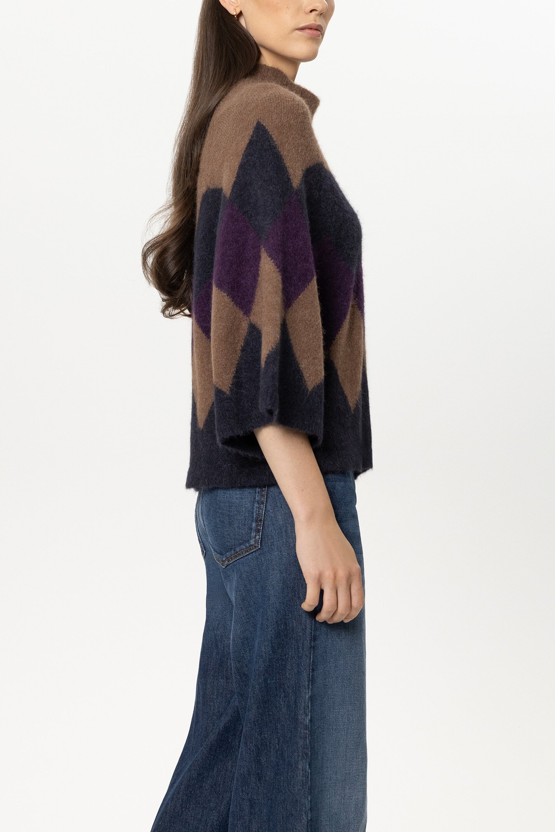 Cape-Pullover mit Muster - multi - Standard | Model Seite