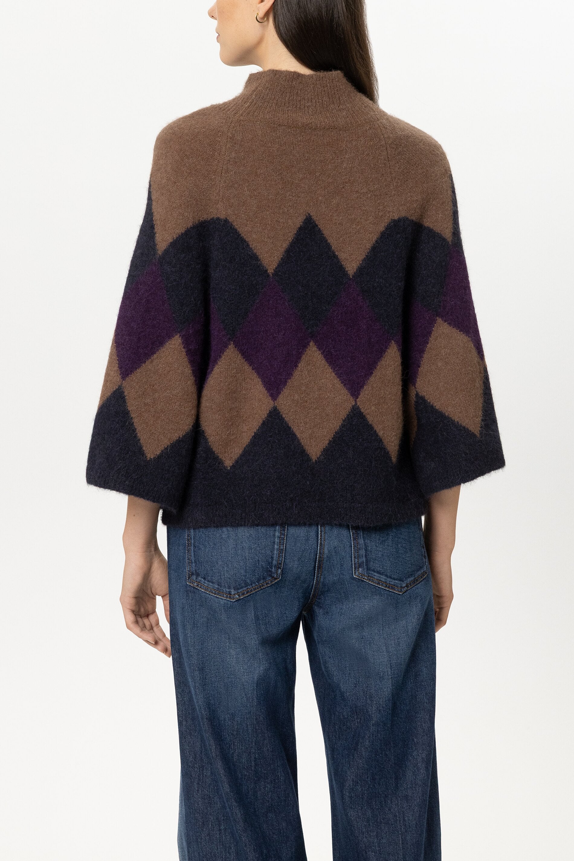 Cape-Pullover mit Muster - multi - Standard | Model Rück