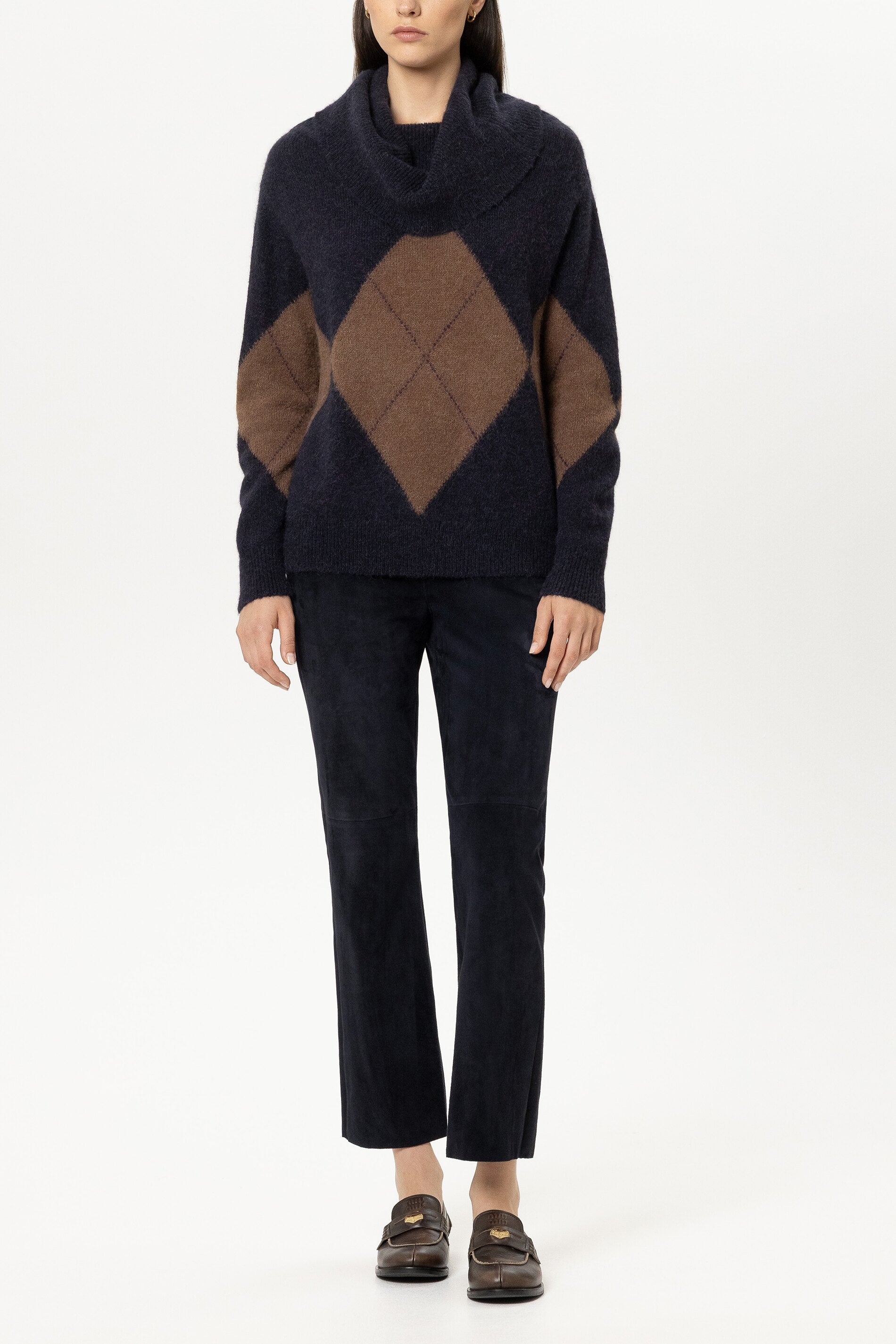 Shawlneck-Pullover - multi - Standard | Model Front