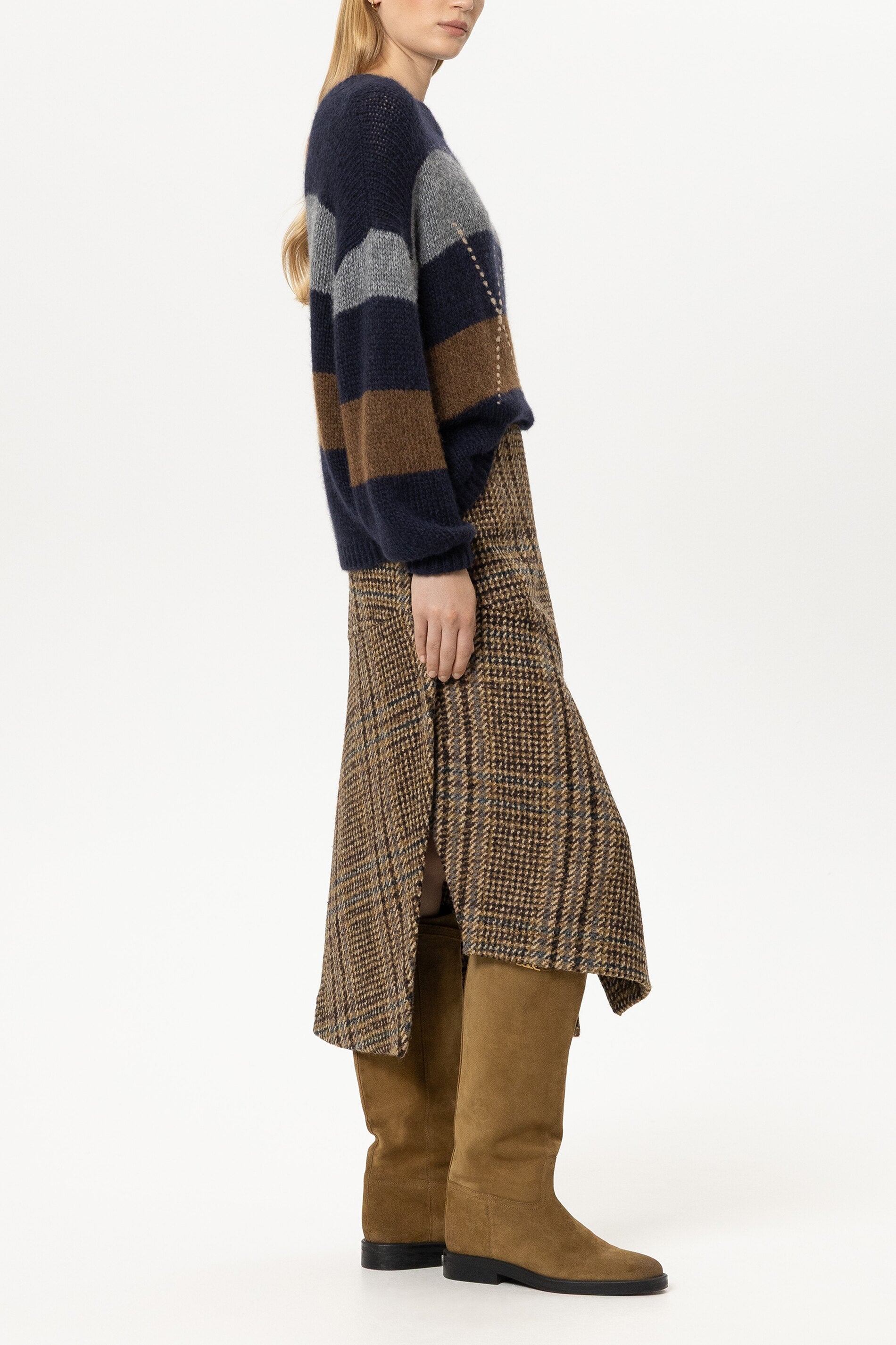 Alpaka-Mix-Pullover mit Muster - multi - Standard | Model Seite