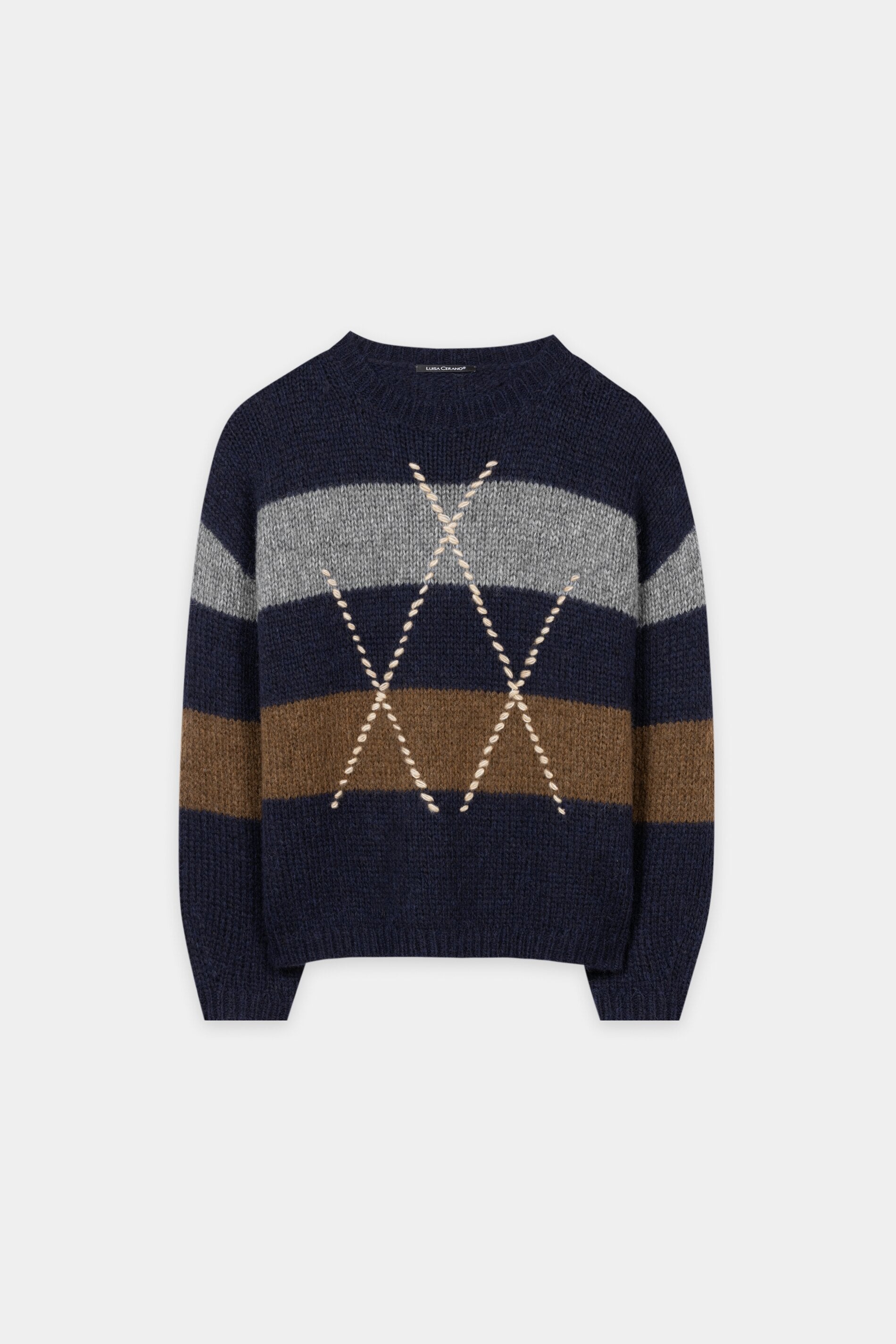 Alpaka-Mix-Pullover mit Muster - multi - Standard | Artikel Front