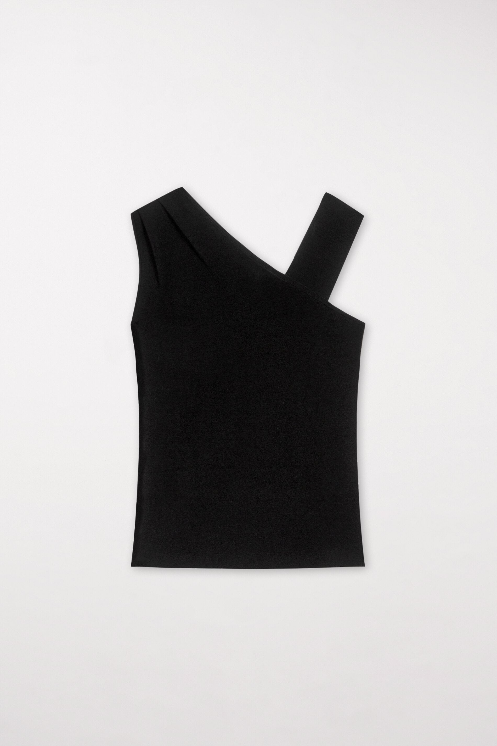 Asymmetrisches Stricktop - deep black - Standard | Artikel Front