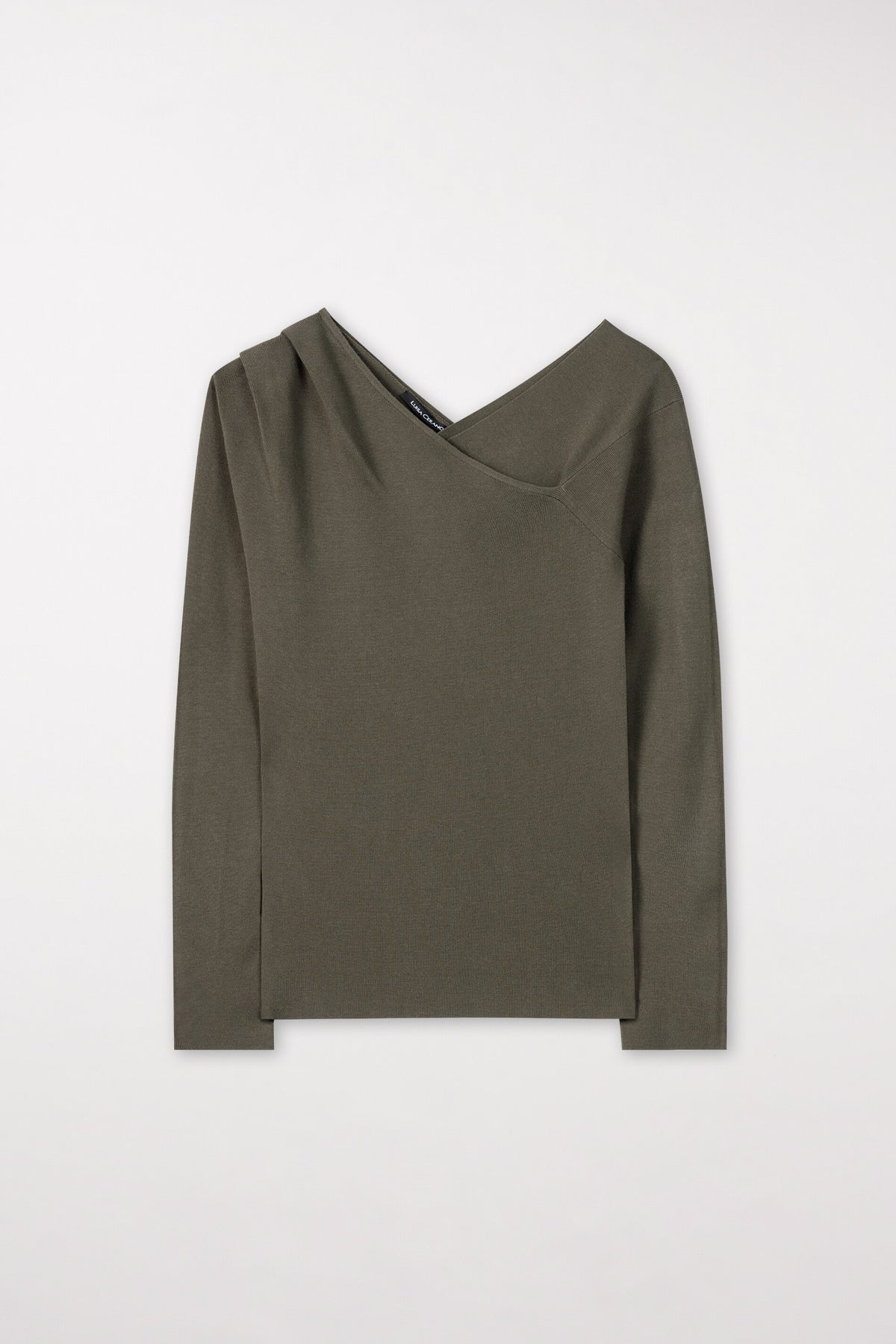 Asymmetrischer Pullover - greyish khaki - Standard | Artikel Front
