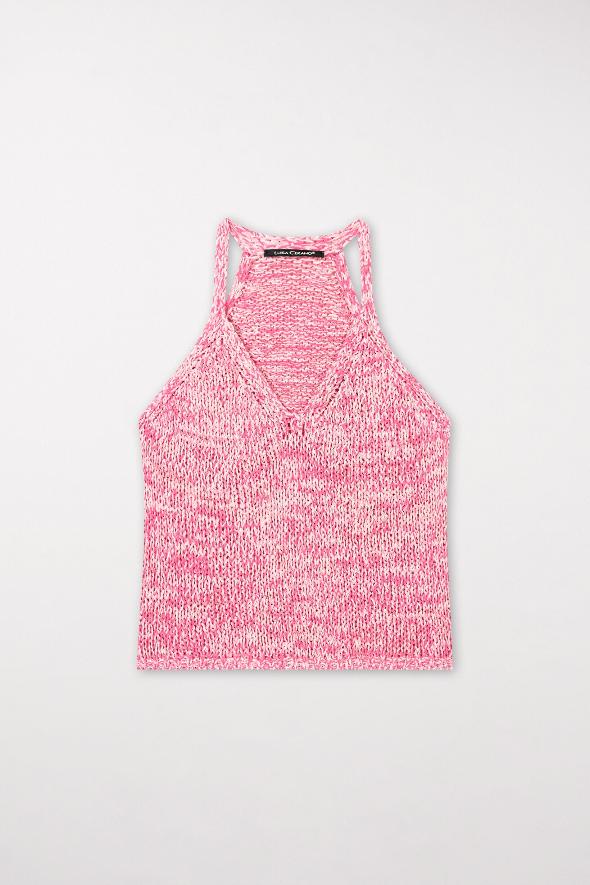 Tanktop mit V-Neck - candy pink - Standard | Artikel Front