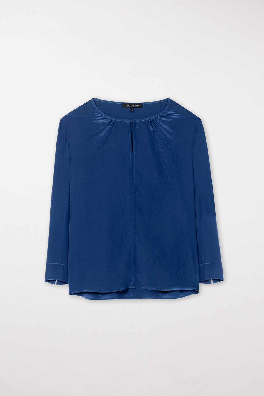 Flowing blouse shirt - deep blue - standard