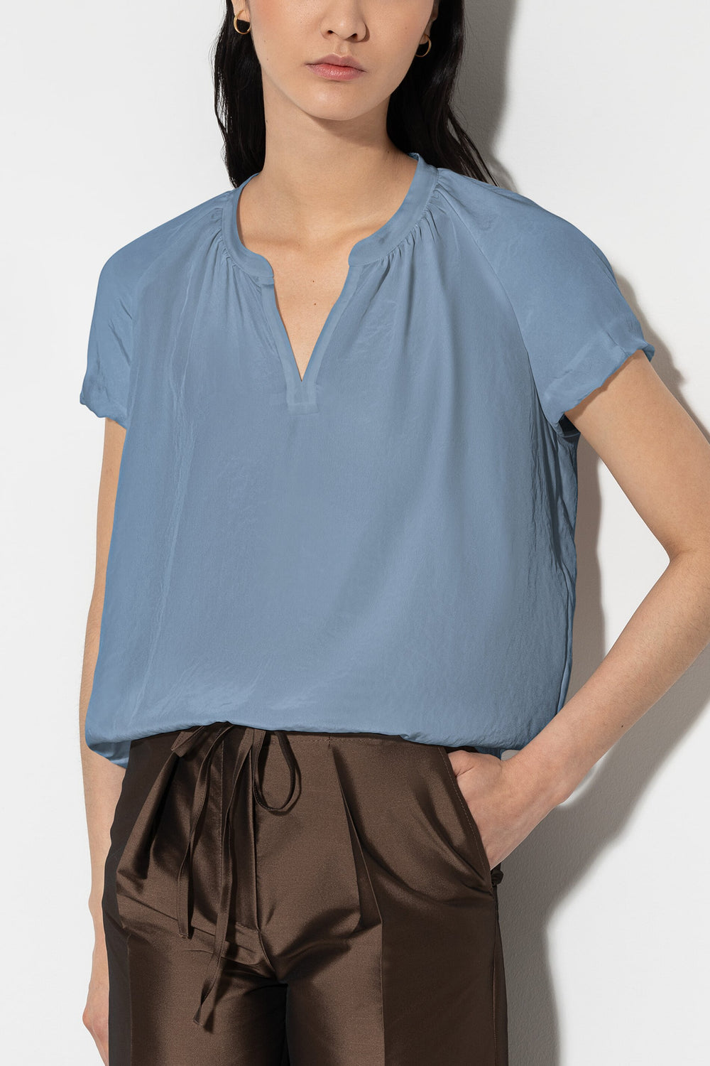 Fließendes Tunikatop - smoky blue - Standard