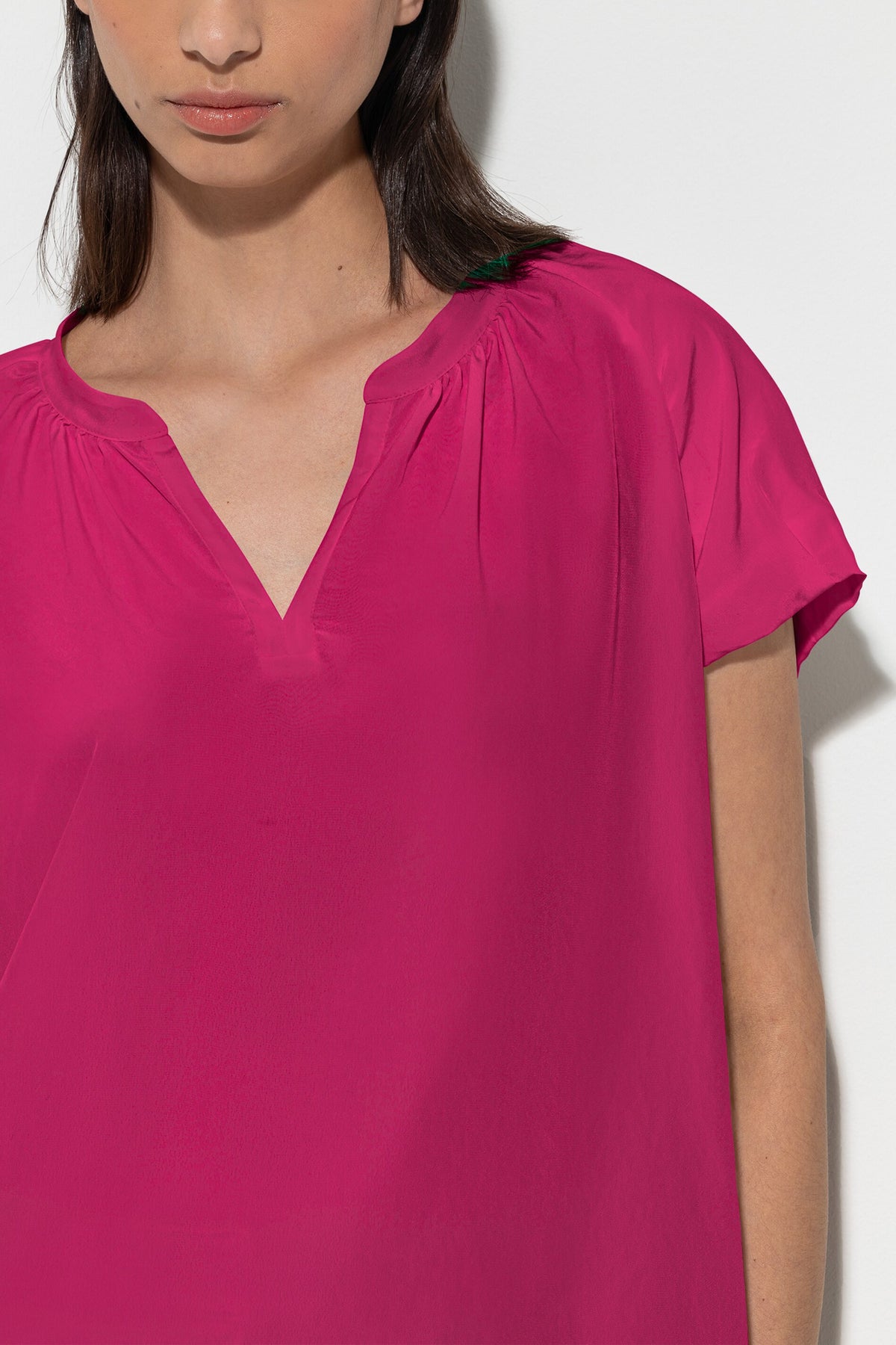 Fließendes Tunikatop - berry pink - Standard | Model Detail