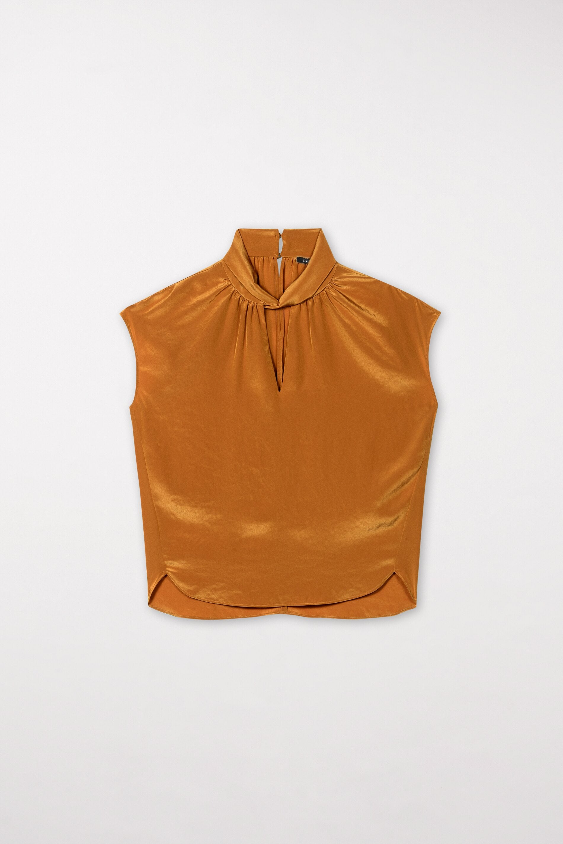 Bluse mit Knotendetail - kurkuma - Standard | Artikel Front