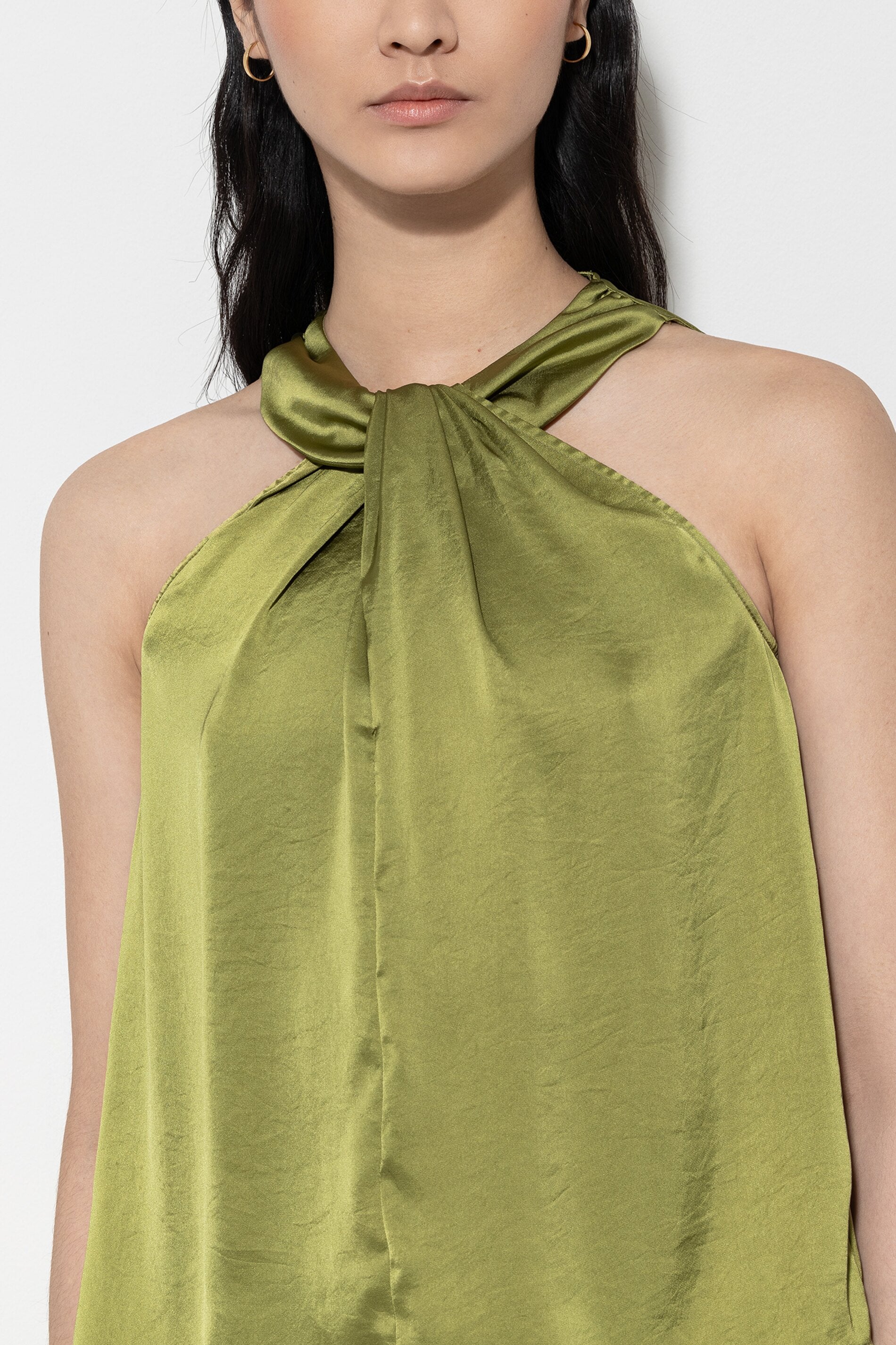 Top mit Knotendetail - moss green - Standard | Model Detail