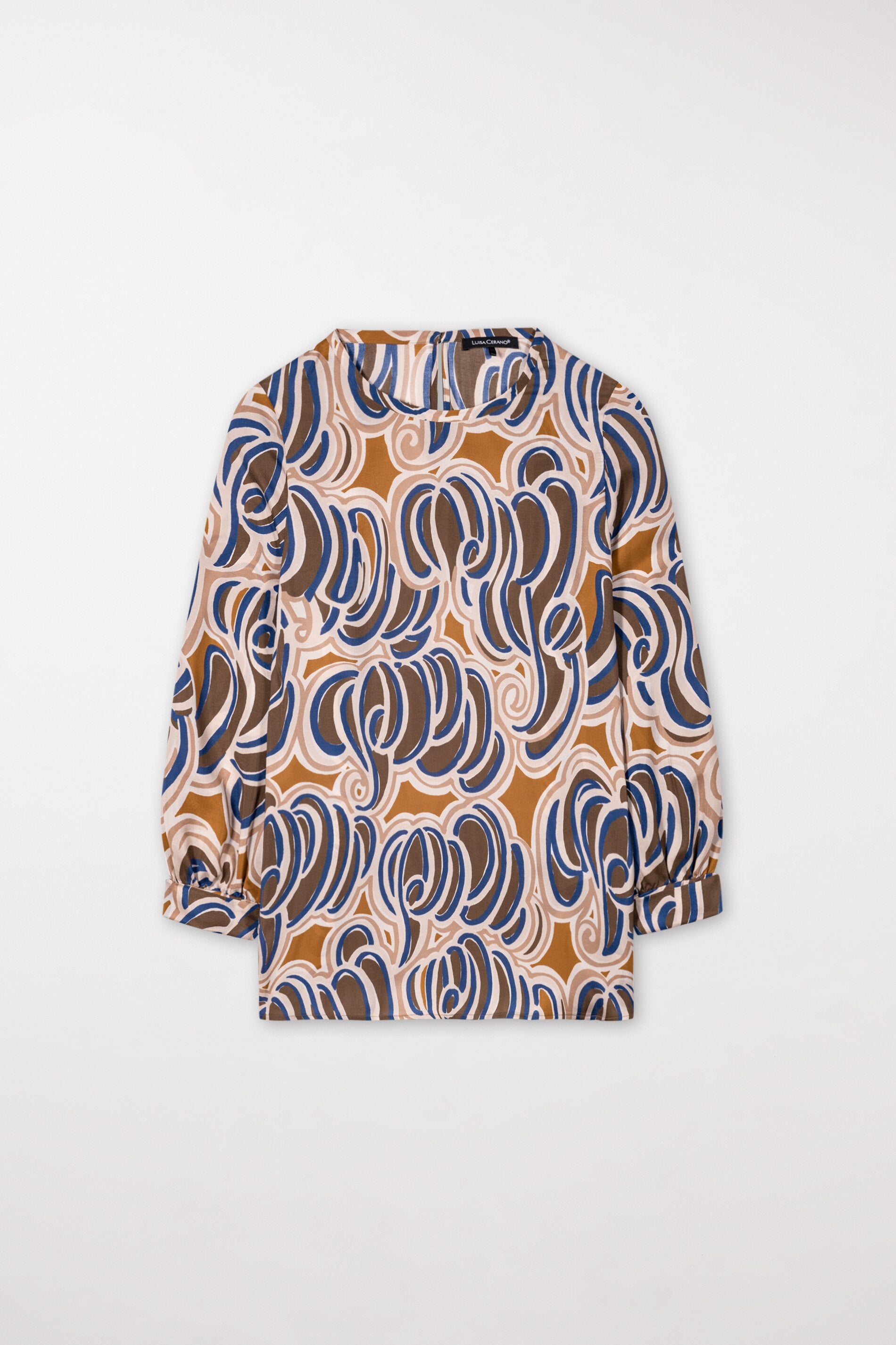 Seidenbluse mit Graphic-Print - multi - Standard | Artikel Front