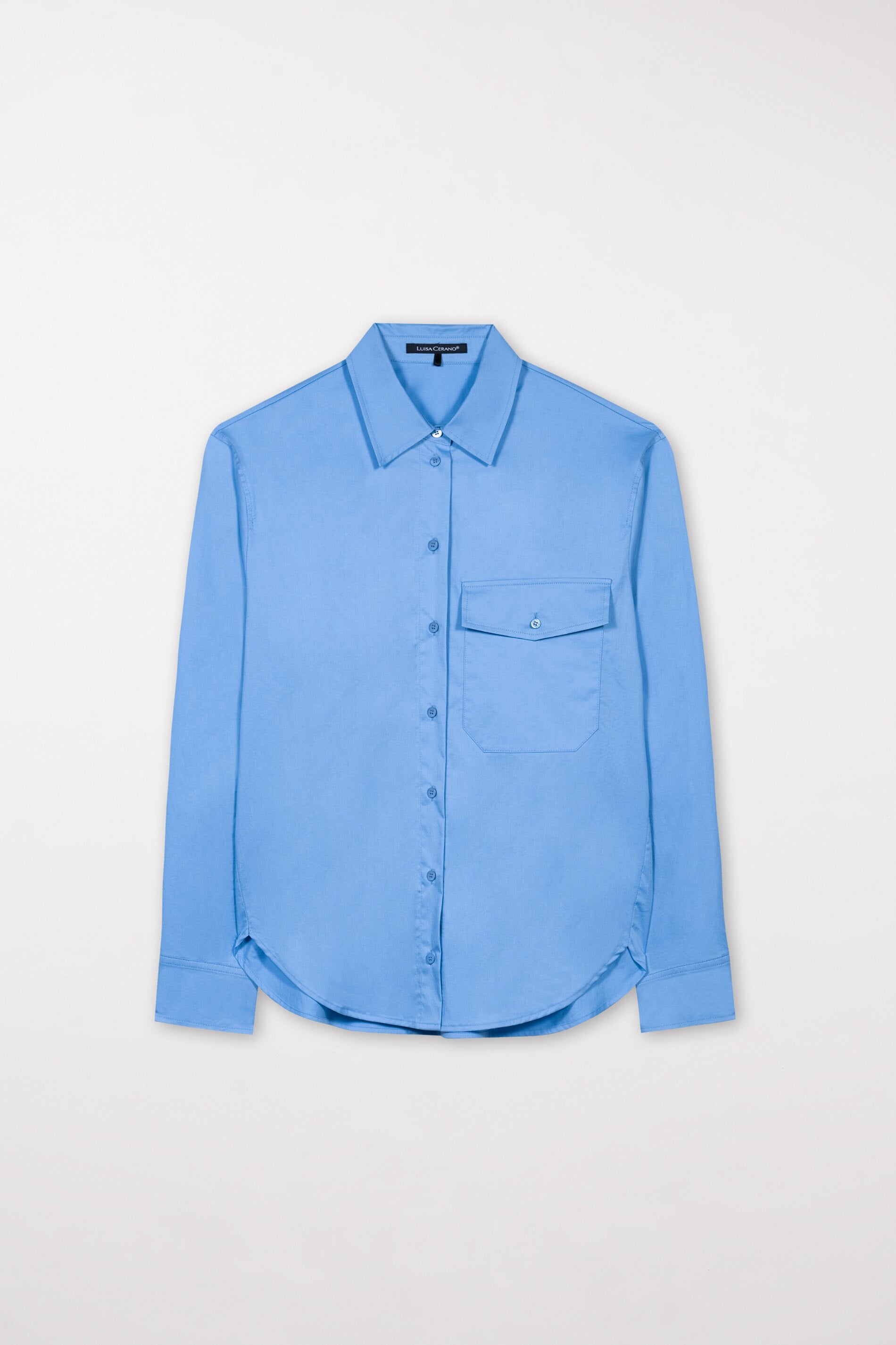 Hemdbluse mit Pattentasche - sky blue - Standard | Artikel Front