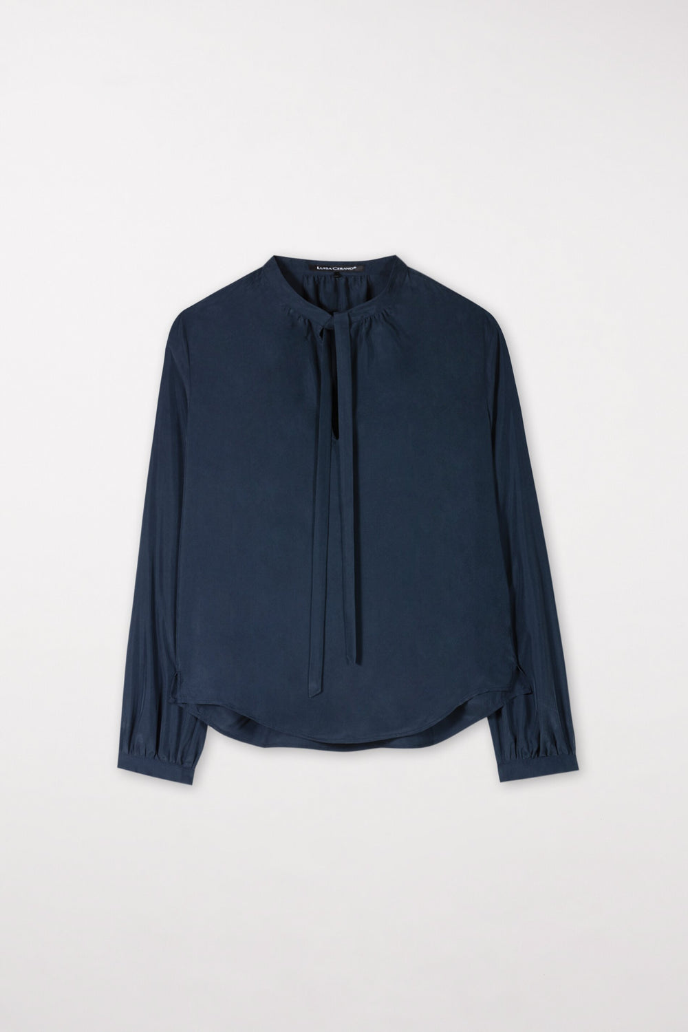 Silk tunic blouse - midnight blue - Standard