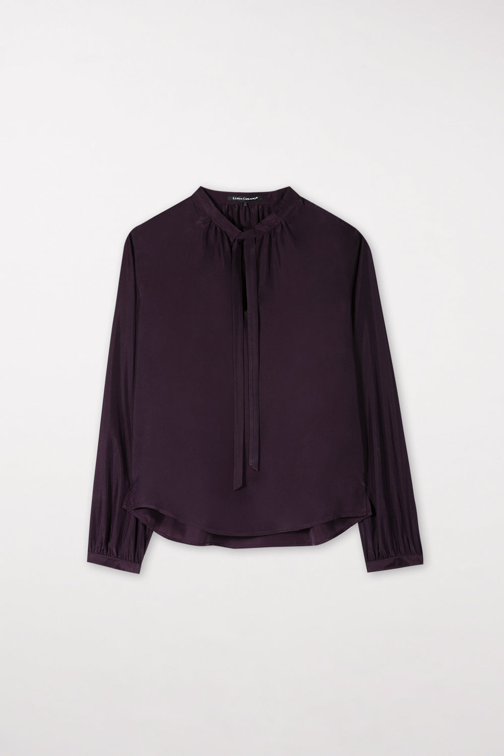 Silk tunic blouse - burgundy - Standard