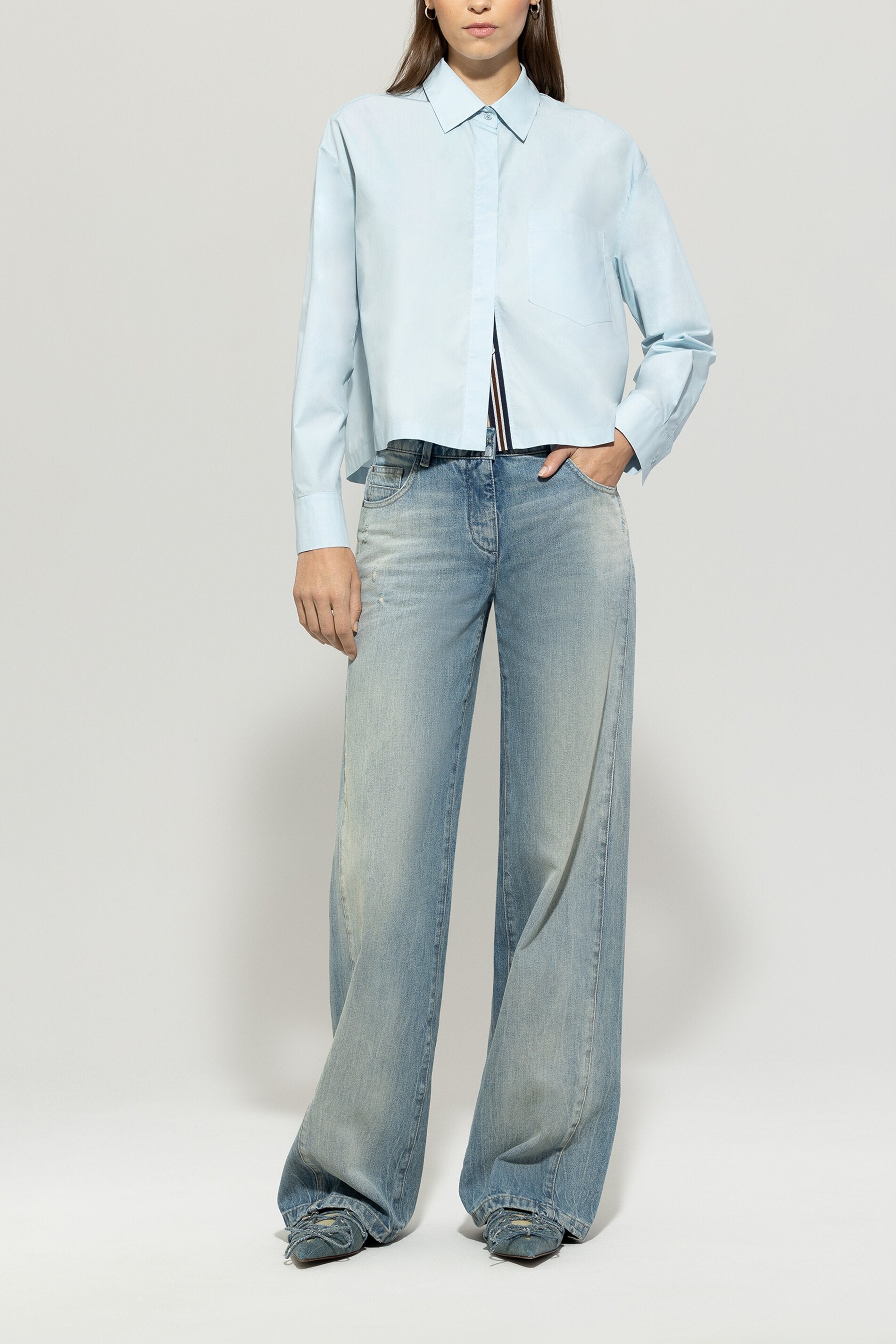 Cotton Simple Top For Jeans MINC Buy Embroidered Khadi Cotton