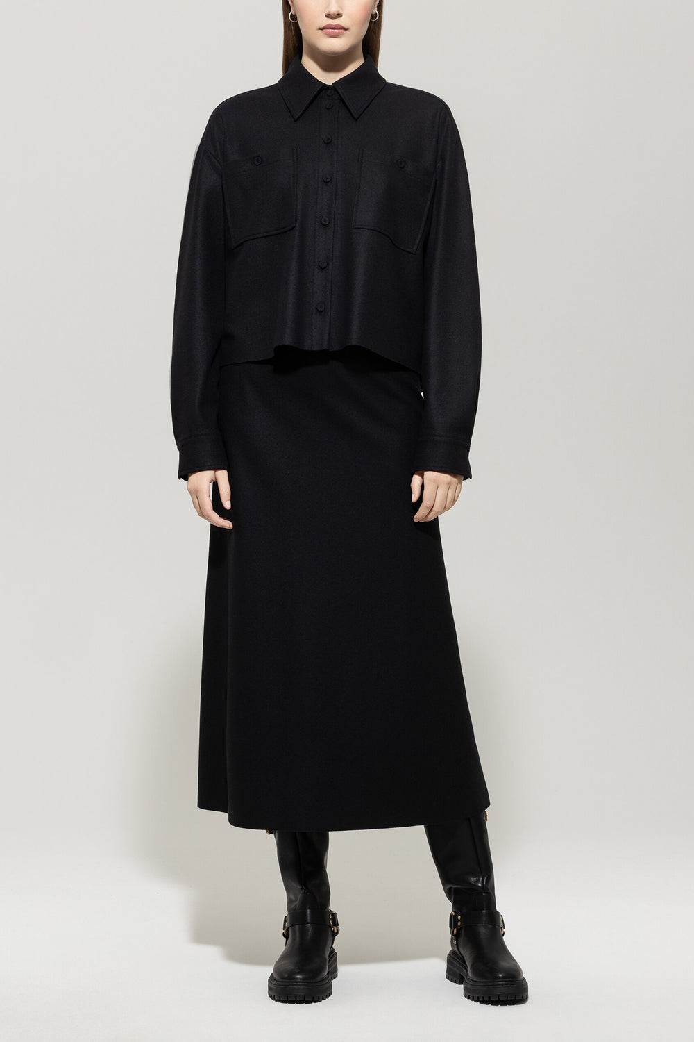 Chemise en flanelle - deep black - Standard