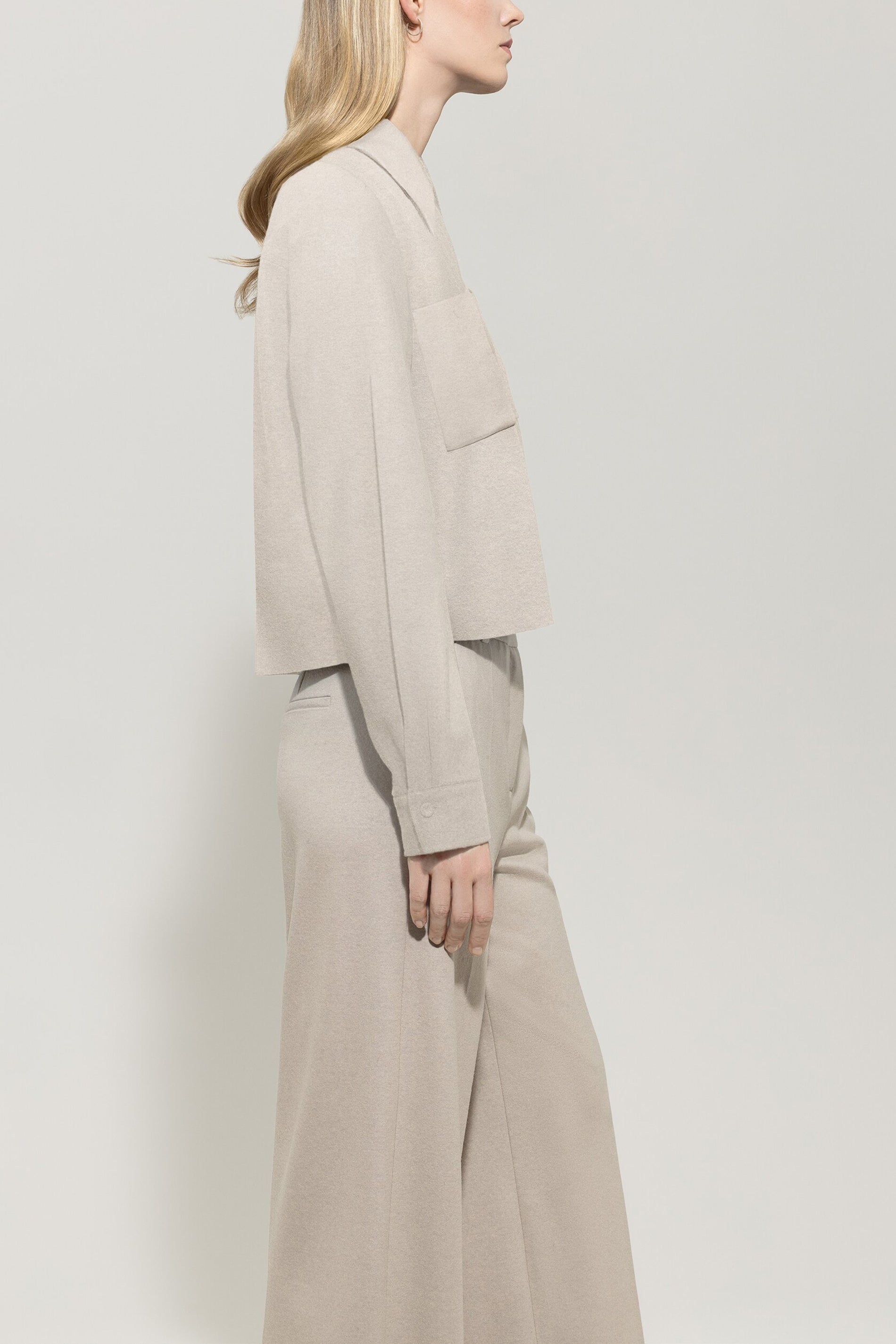 Flanell-Hemd - oyster - Standard | Model Seite