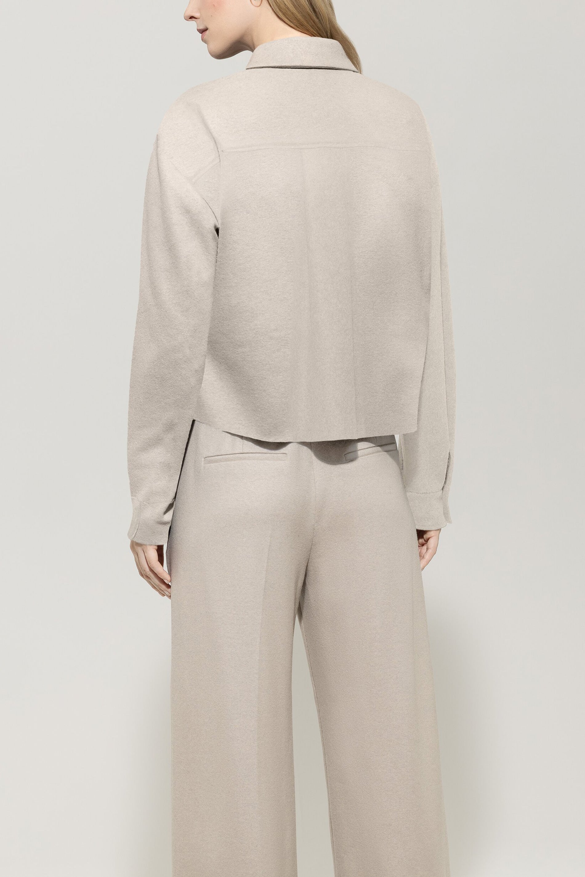 Flanell-Hemd - oyster - Standard | Model Rück