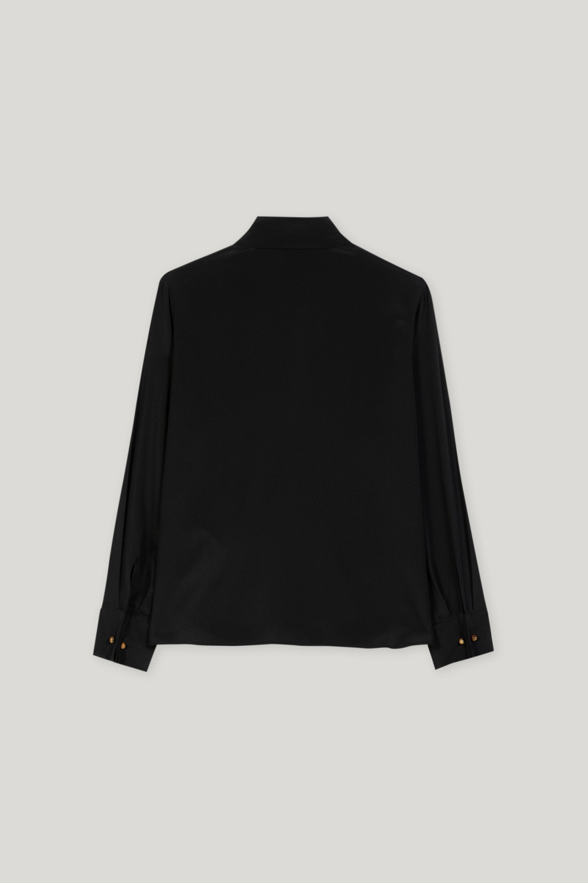 Hemdbluse aus Seiden-Mix - deep black - Standard | Artikel Rück
