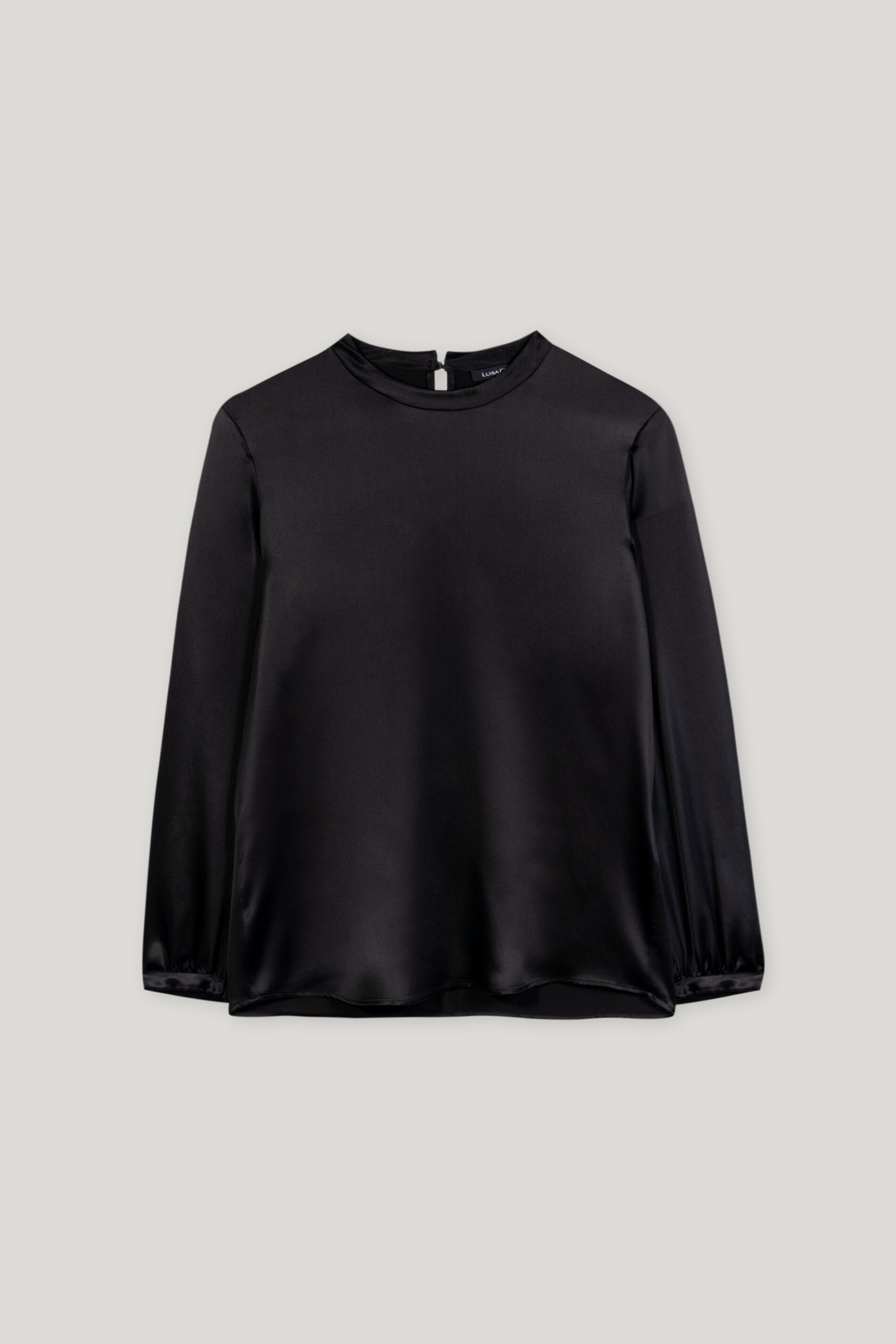 Seidenbluse mit offenen Ärmeln - deep black - Standard | Artikel Front