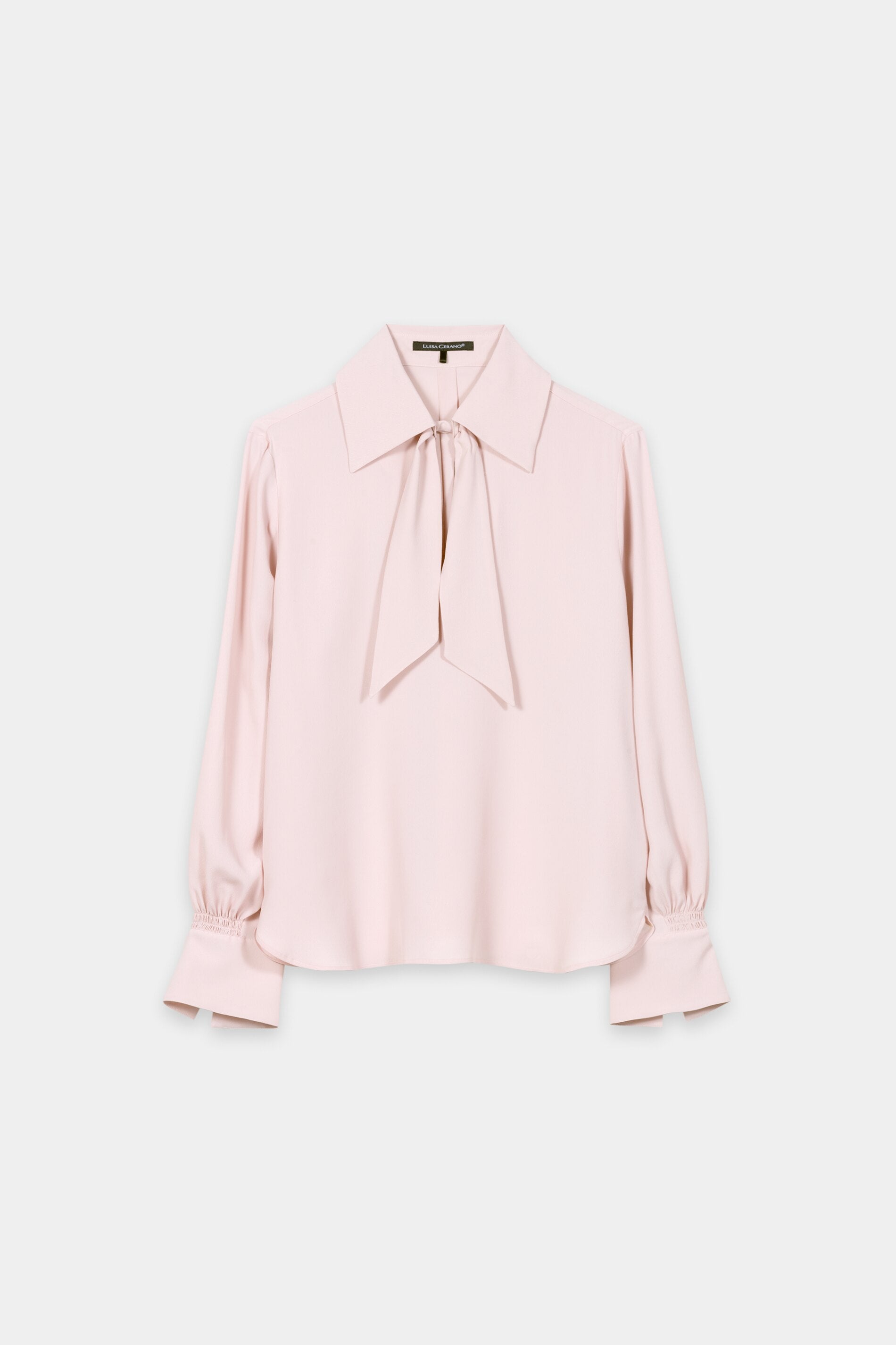 Schluppenbluse aus Seiden-Mix - creamy blush - Standard | Artikel Front