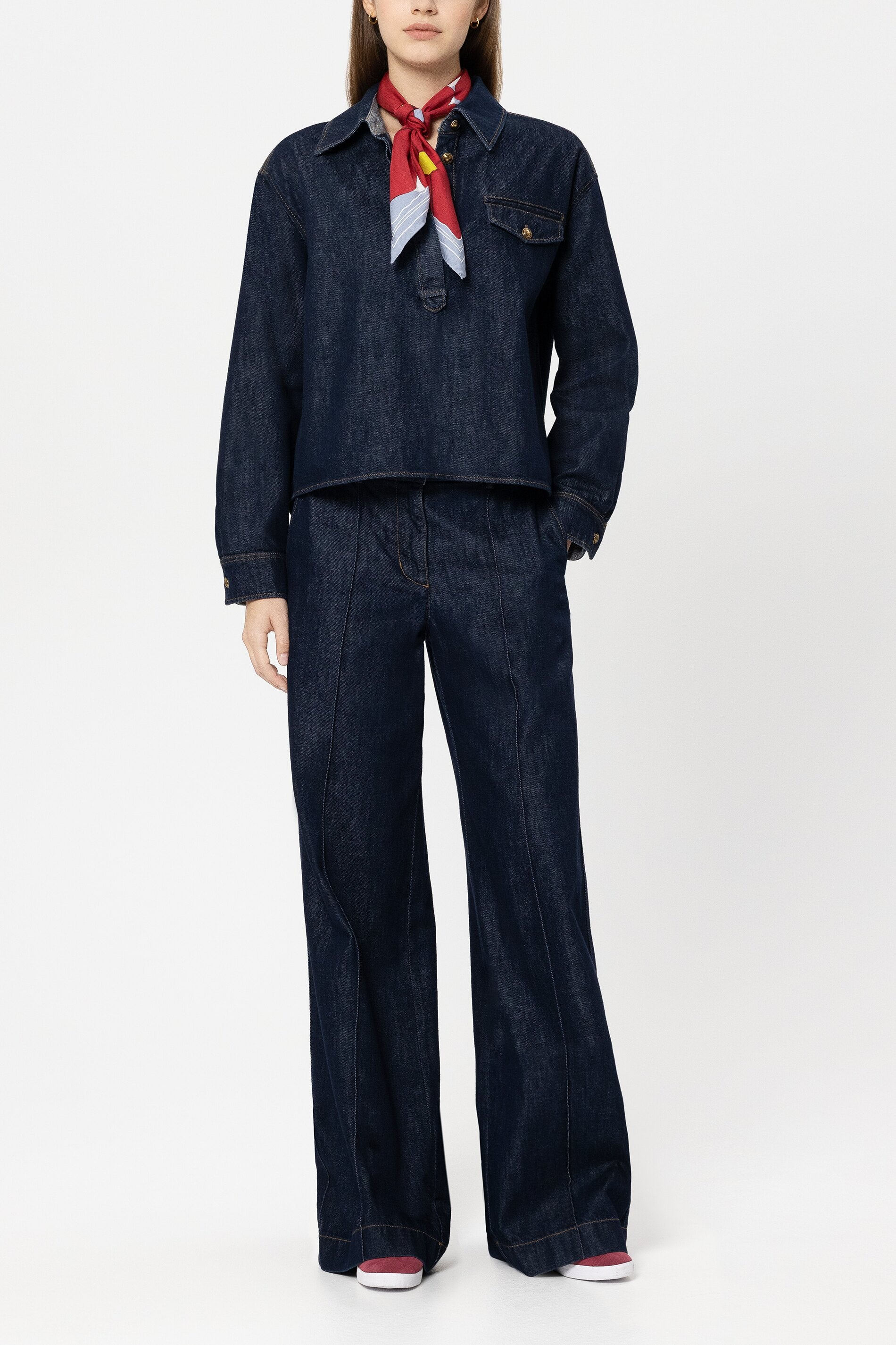 Denim-Bluse - denim blue - Standard | Model Front