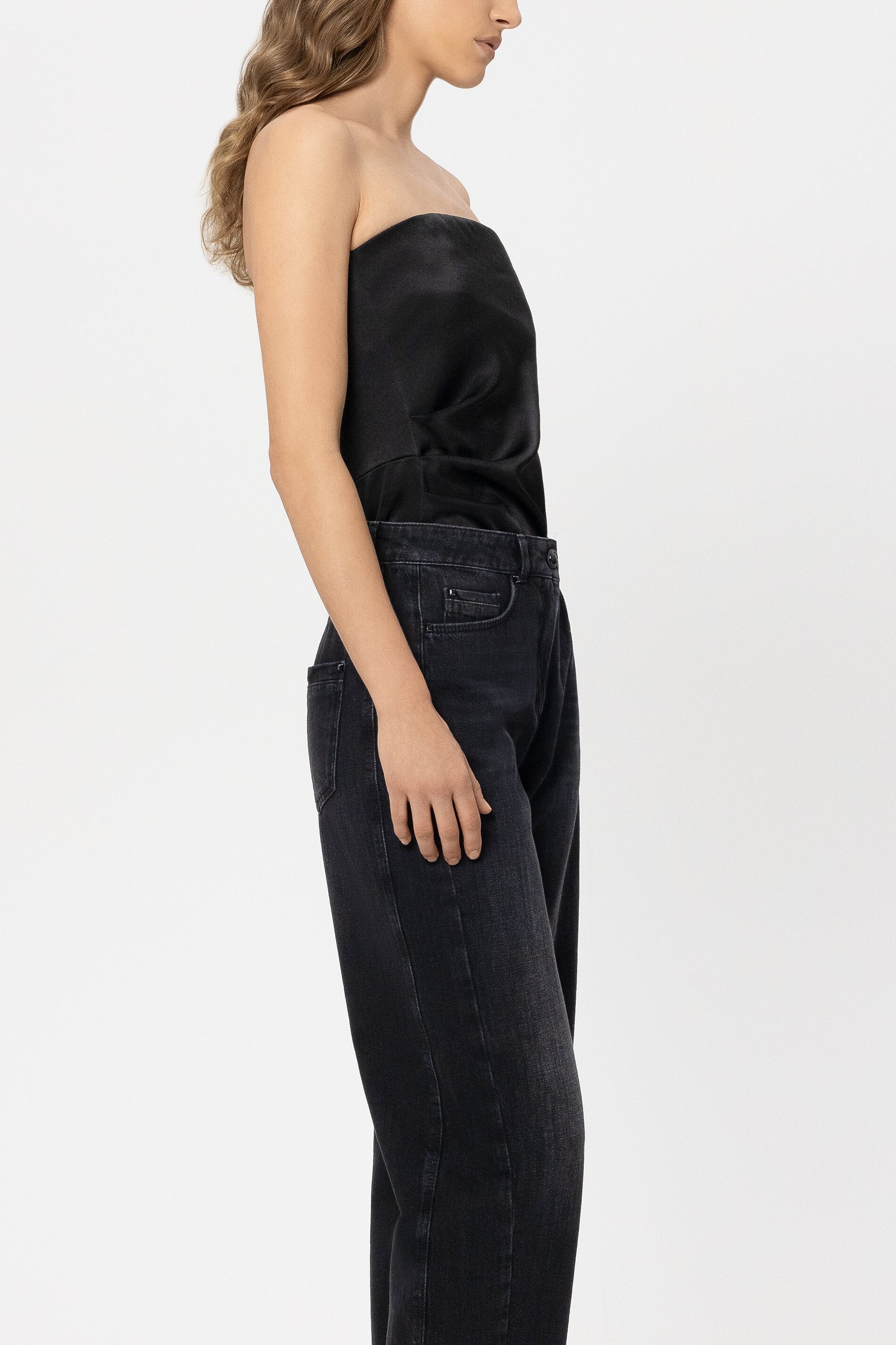 Off-Shoulder-Corsage - black - Standard | Model Seite