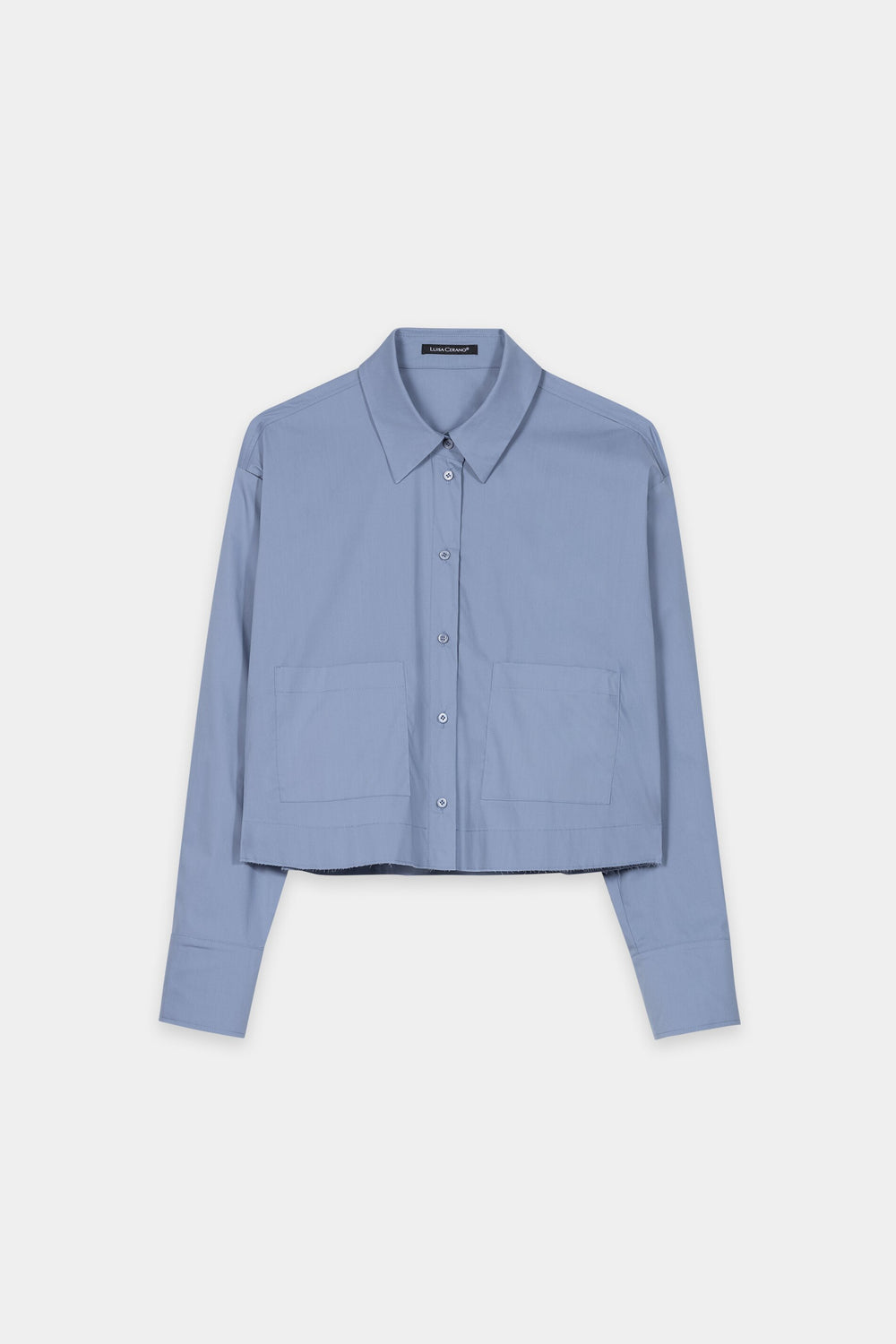 Hemdbluse aus Baumwoll-Mix - casual blue - Standard