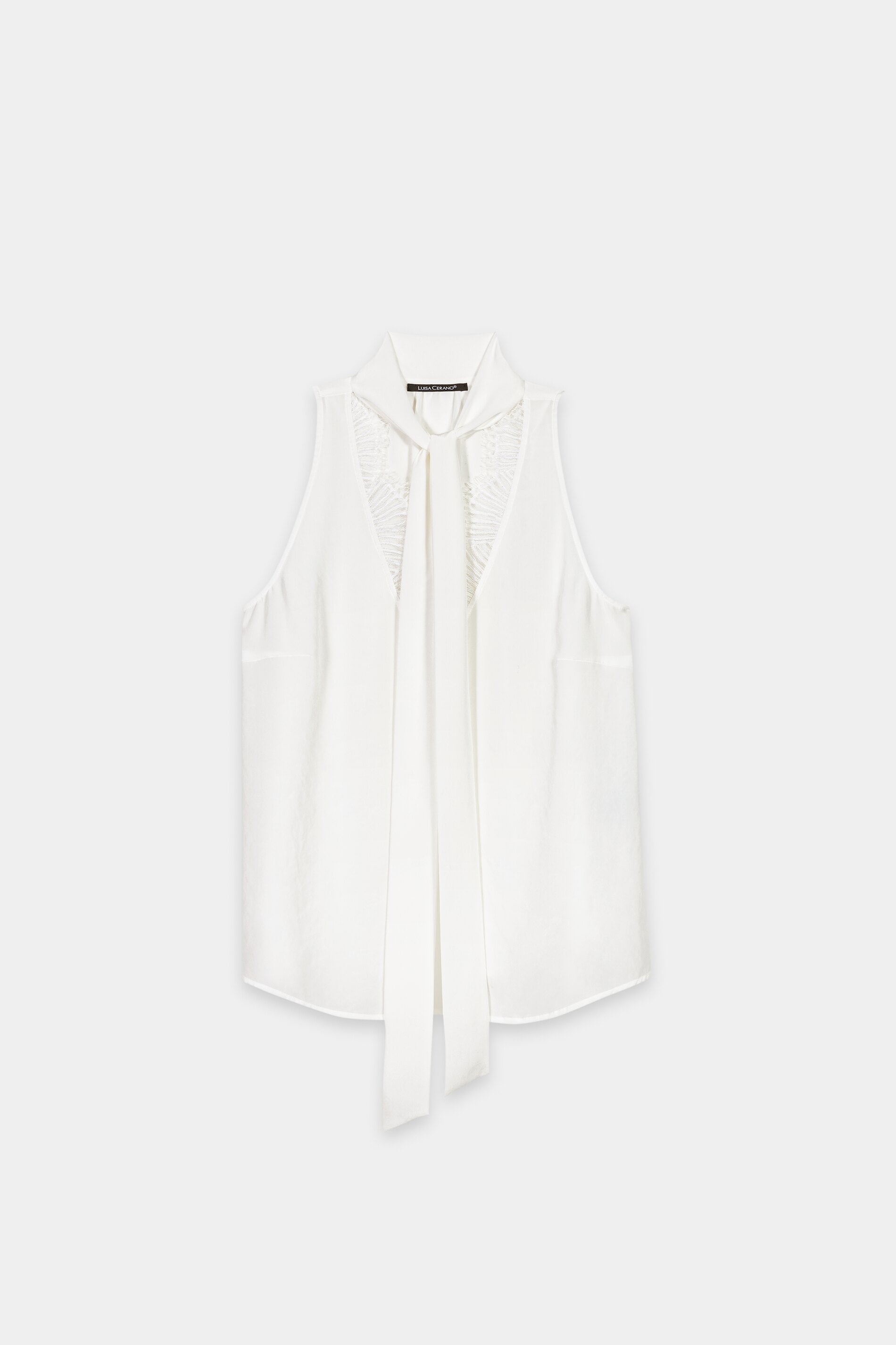 Blusentop mit Spitzendetails - off-white - Standard | Artikel Front