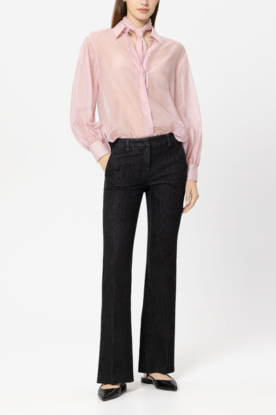 Shirt blouse with rhinestones - creamy blush - Standard