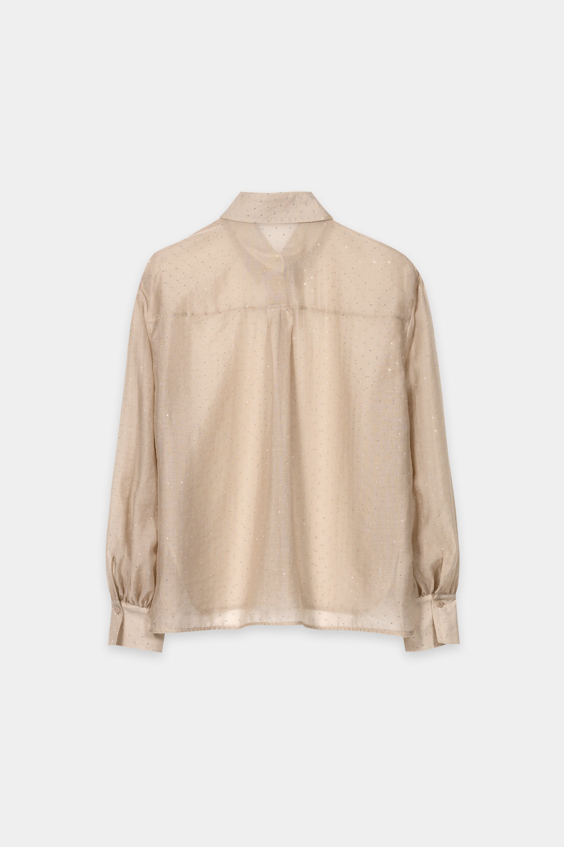 Hemdbluse mit Glitzersteinen - soft camel - Standard | Artikel Rück