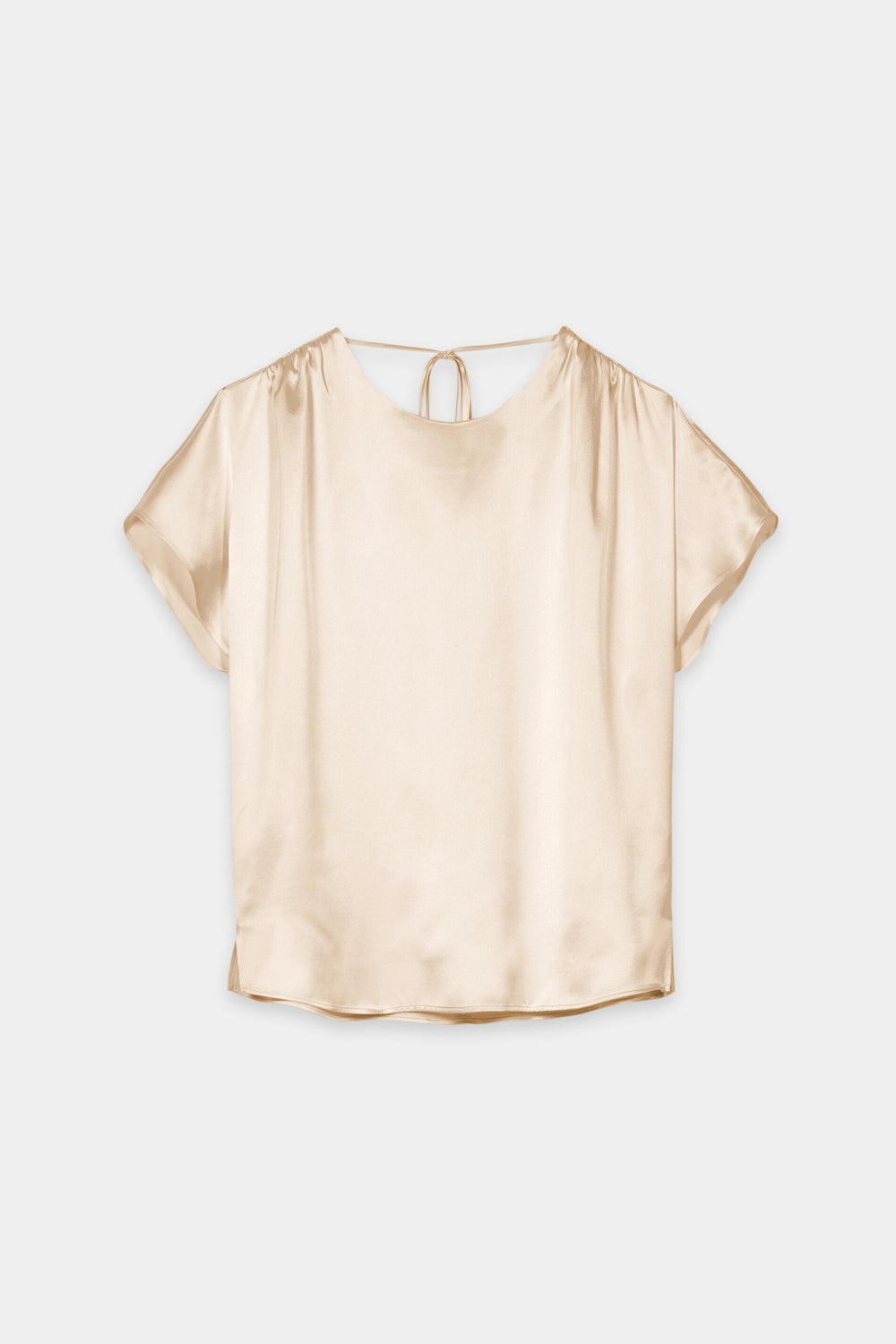 Silk blouse shirt - soft camel - Standard