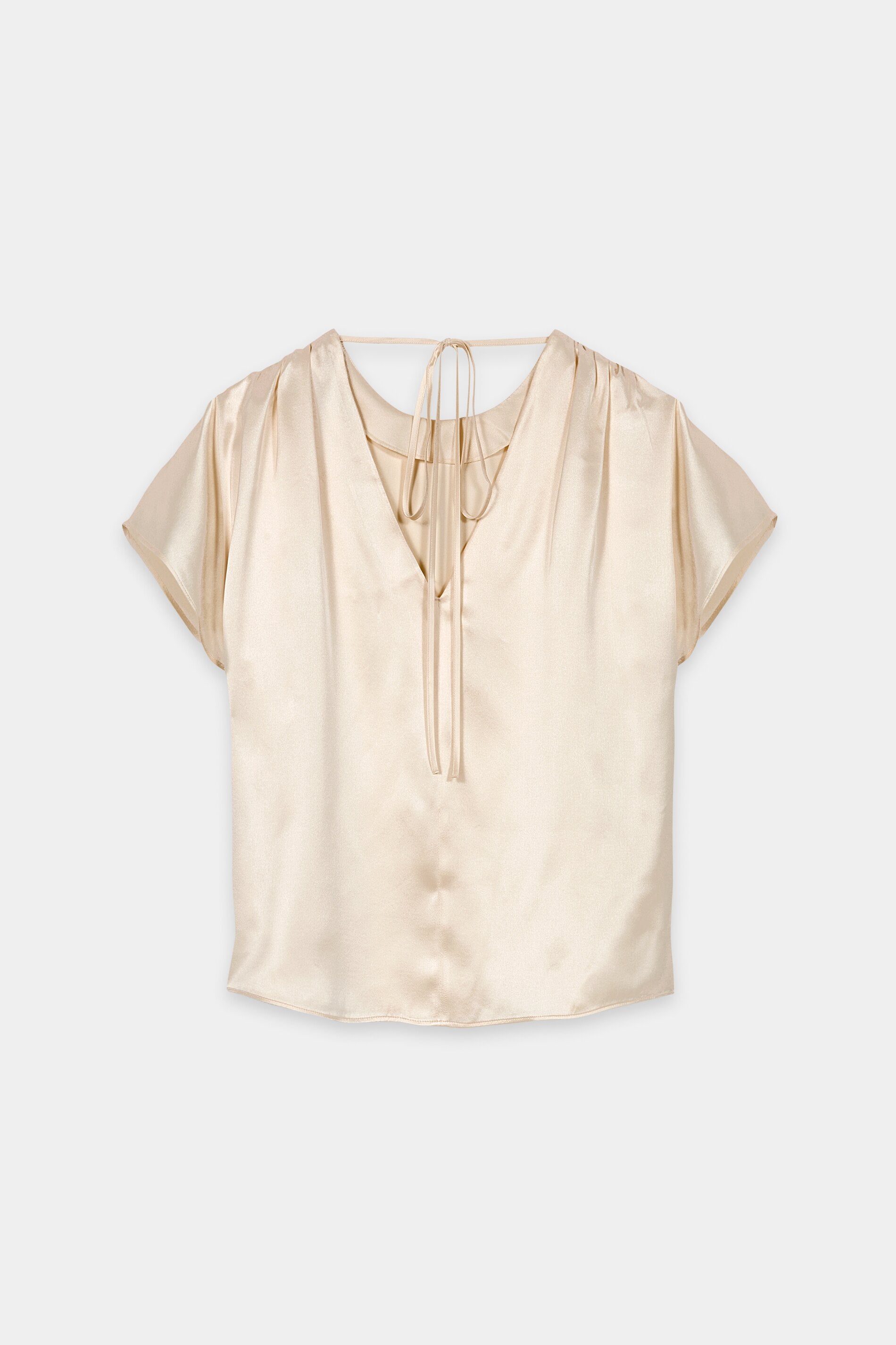 Blusenshirt aus Seide - soft camel - Standard | Artikel Rück