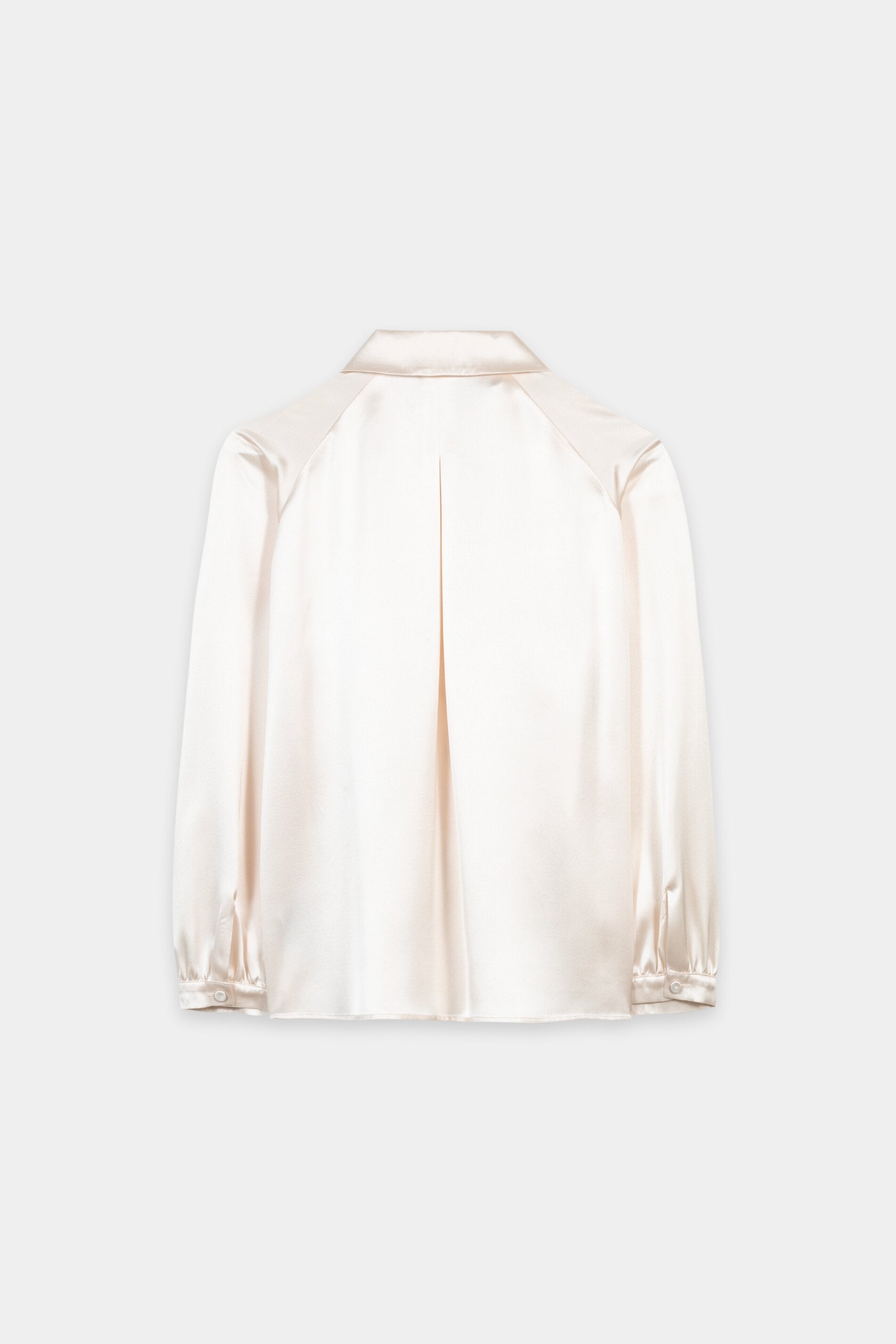 Langarmbluse aus Seide - cream - Standard | Artikel Rück