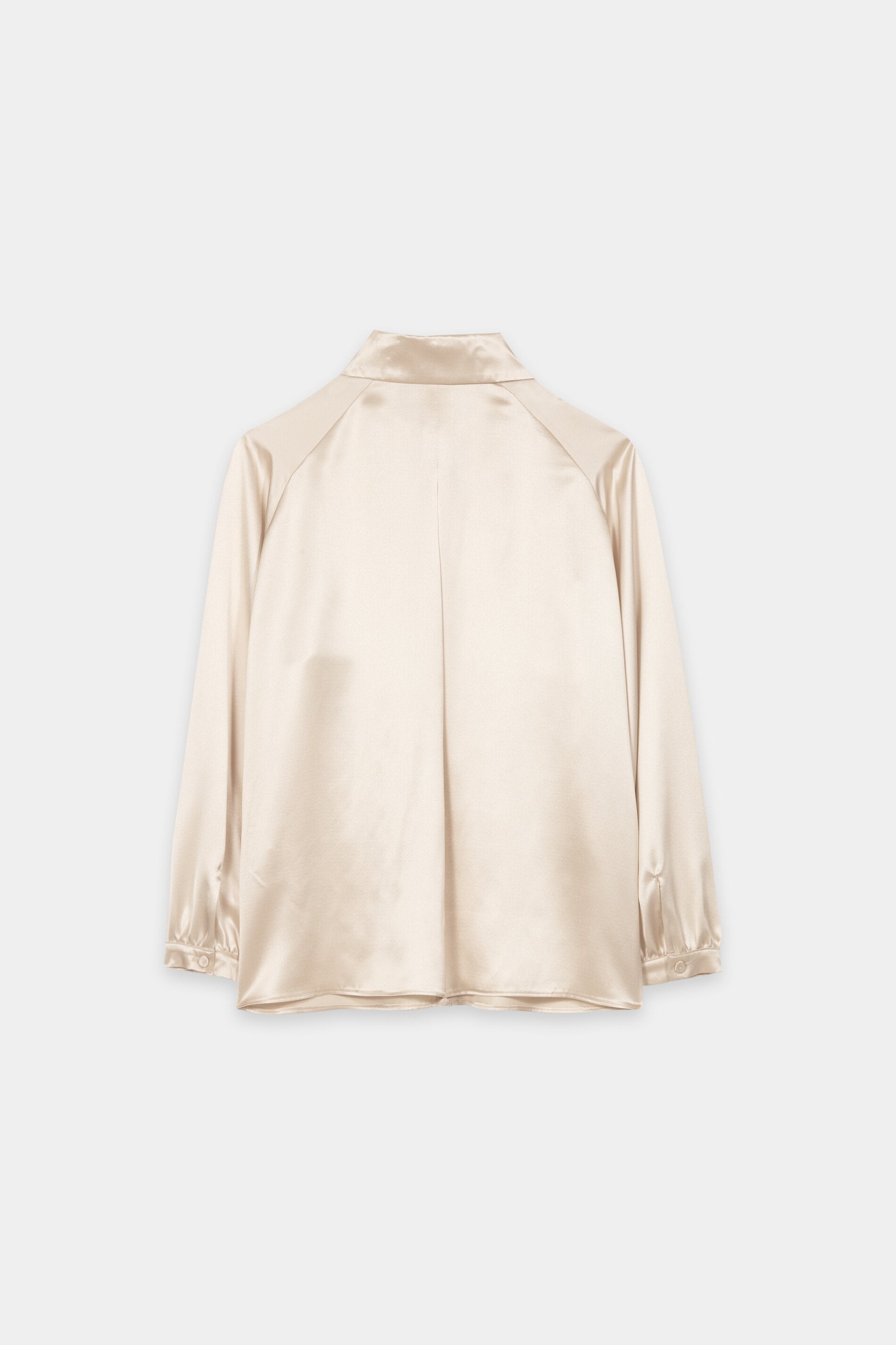 Langarmbluse aus Seide - soft camel - Standard | Artikel Rück