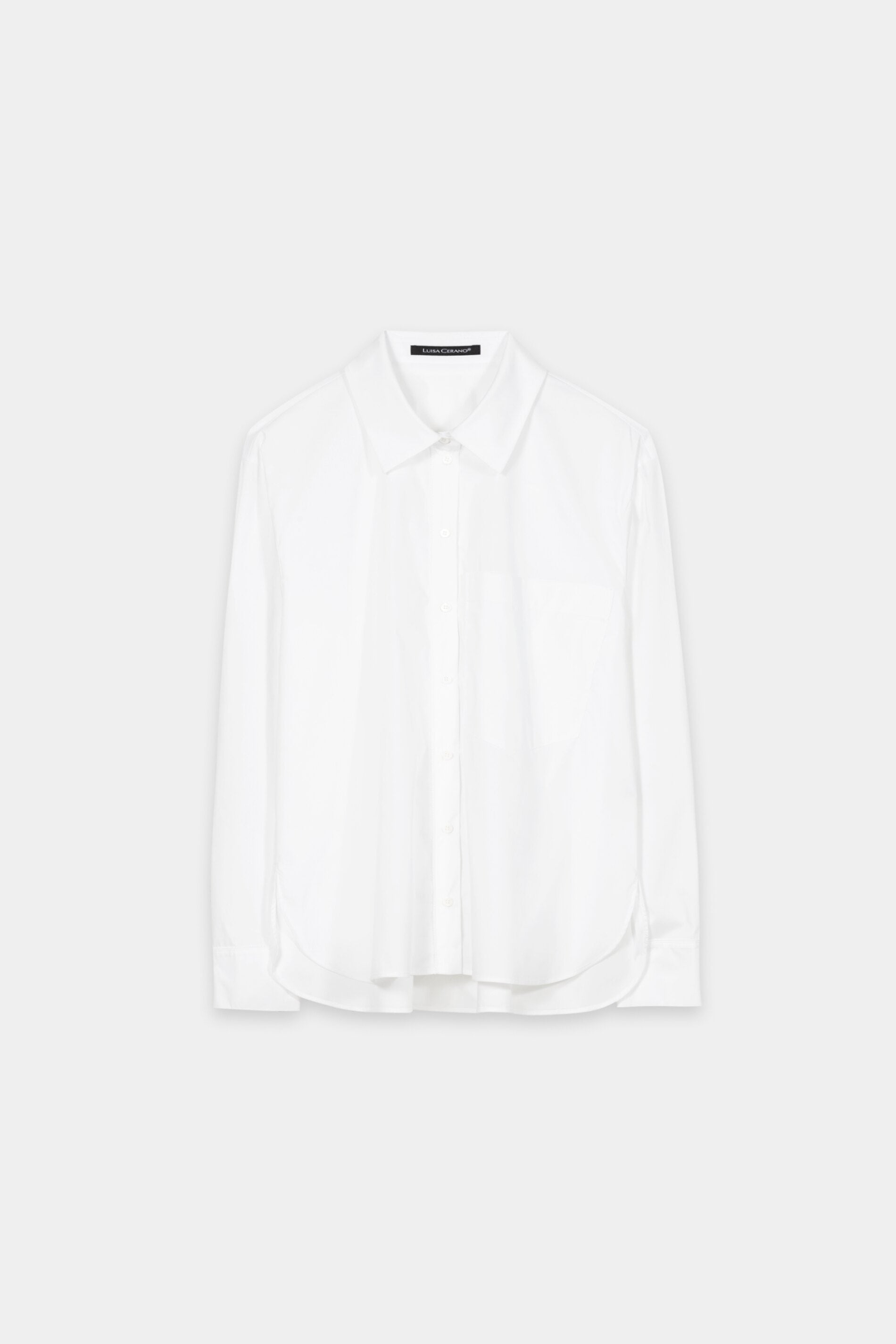 Shirt blouse with ajour embroidery - white - Standard